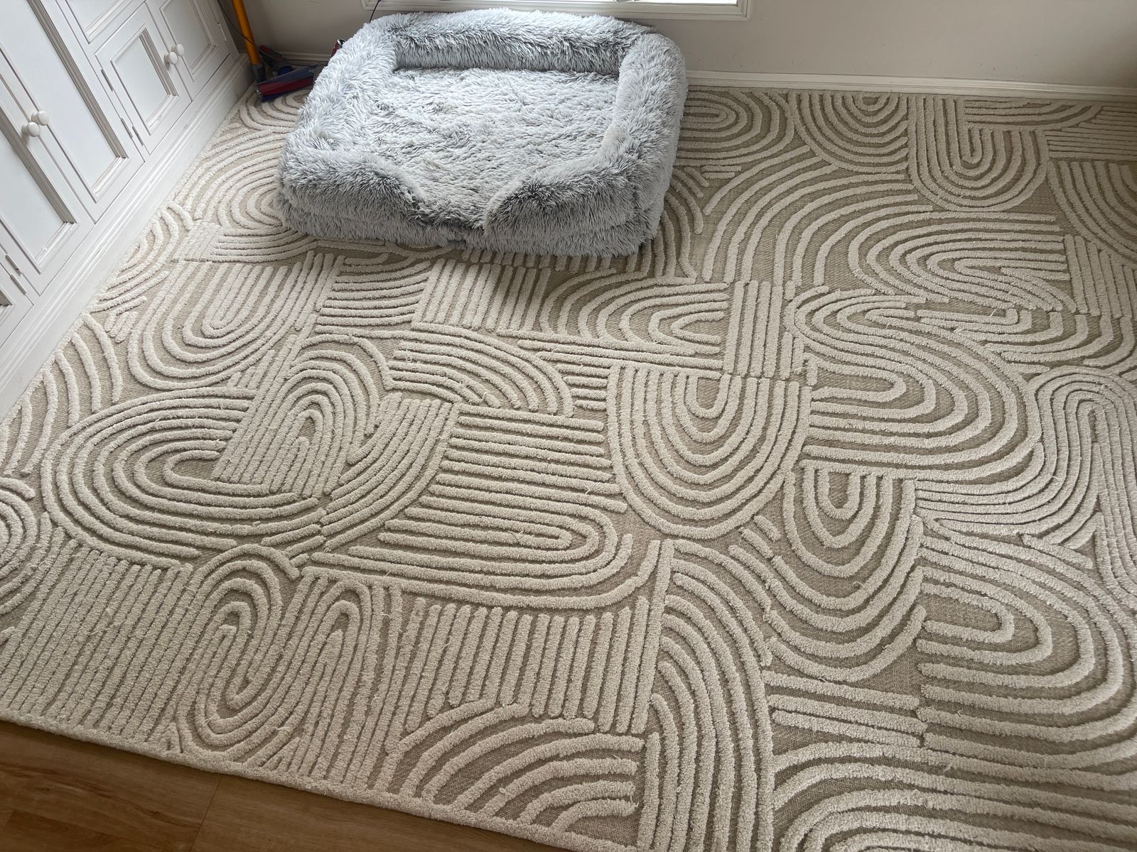 Maisie Cream and Ivory Textured Tribal Rug