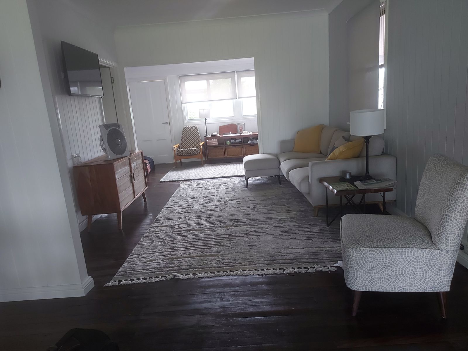 Moa Grey Herringbone Braided Wool Rug