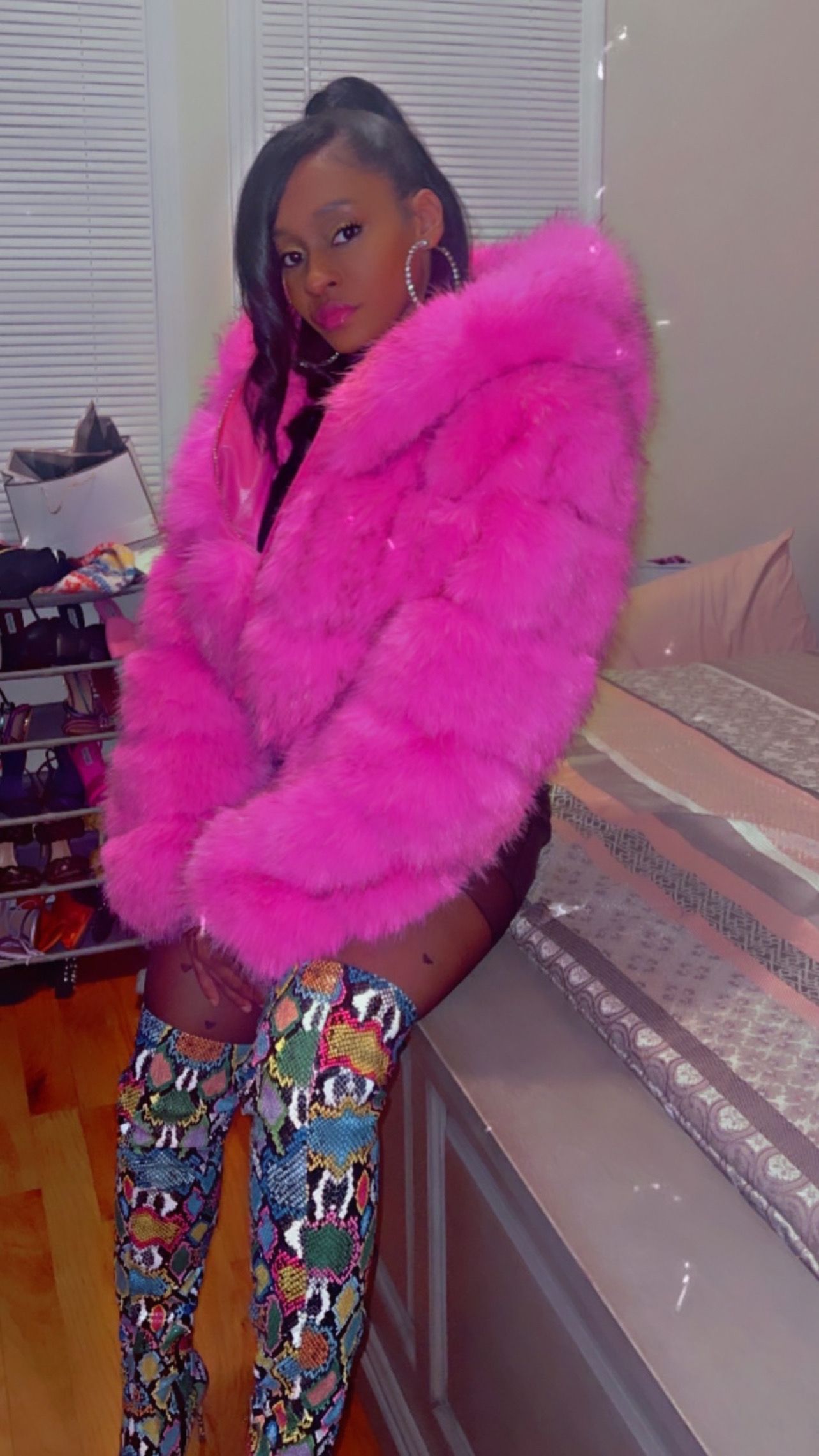 ジャケット・アウター Her lip to Faux Fur Hoodie Duffle Coart 71JQ05ota+L._UY1000_.jpg