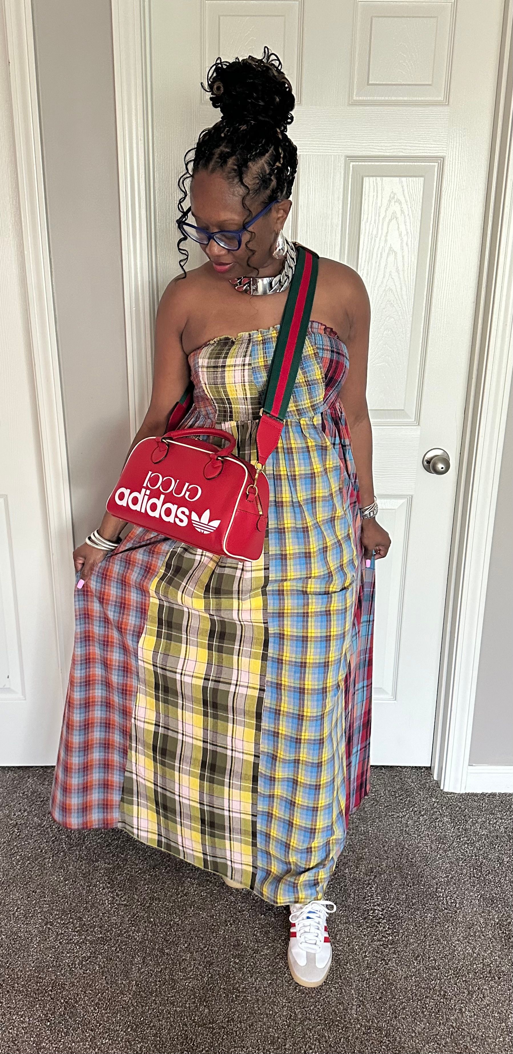 ✴極美品✴ACLO ケープジレ ALL DIFFERENT PLAIDS MAXI DRESS – AKIRA