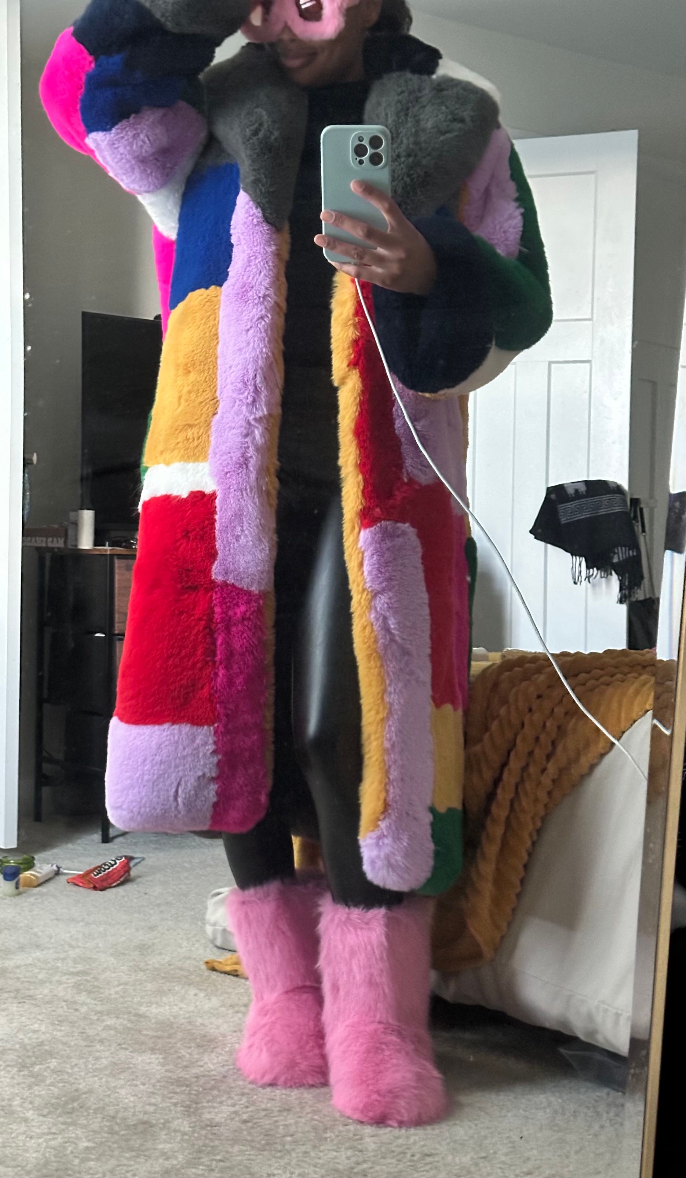 ☆studior330 エコファーコート ローラ studioR330 Eco-Fur Robe Coat