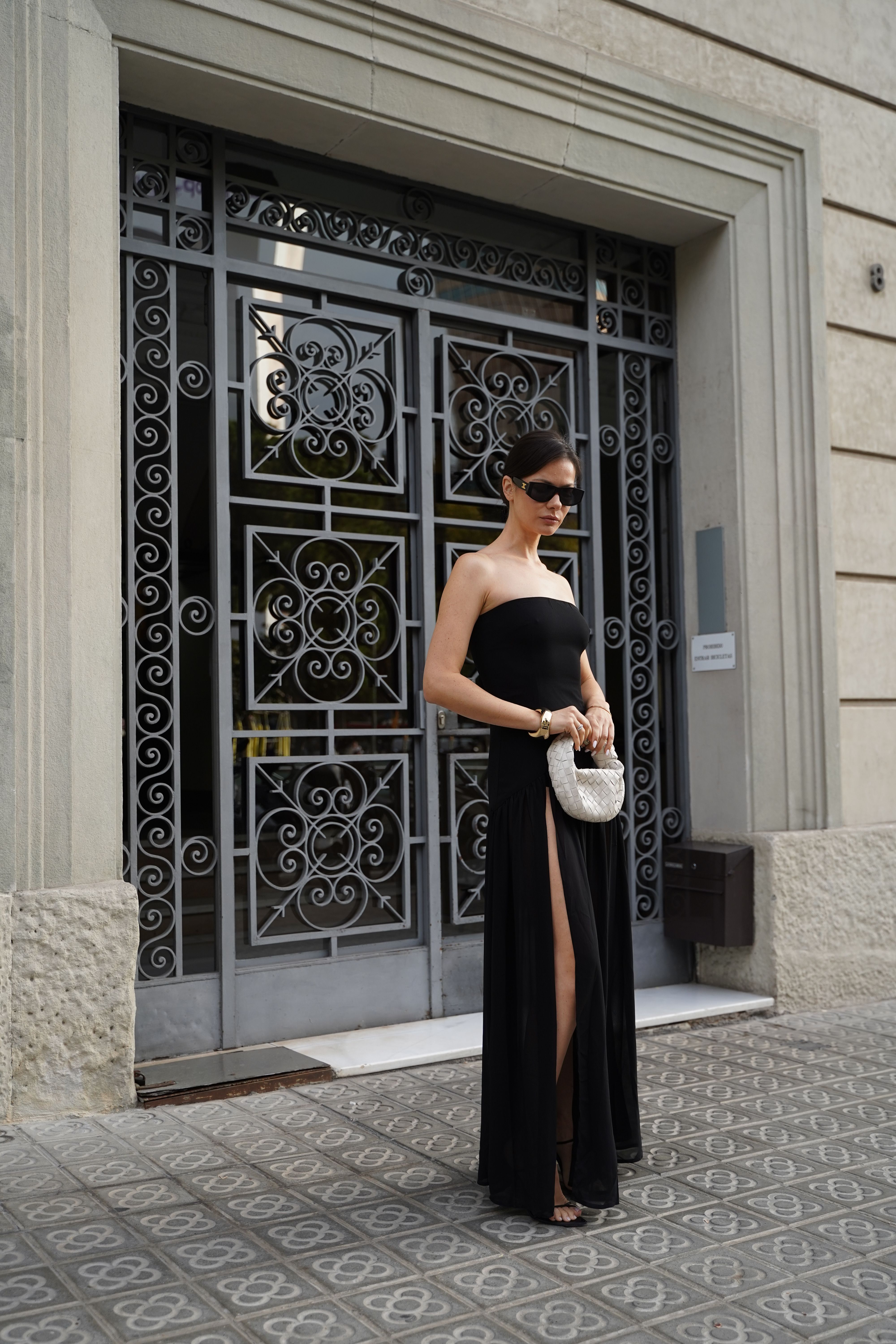Eden Strapless Maxi Dress - Black – Peppermayo US