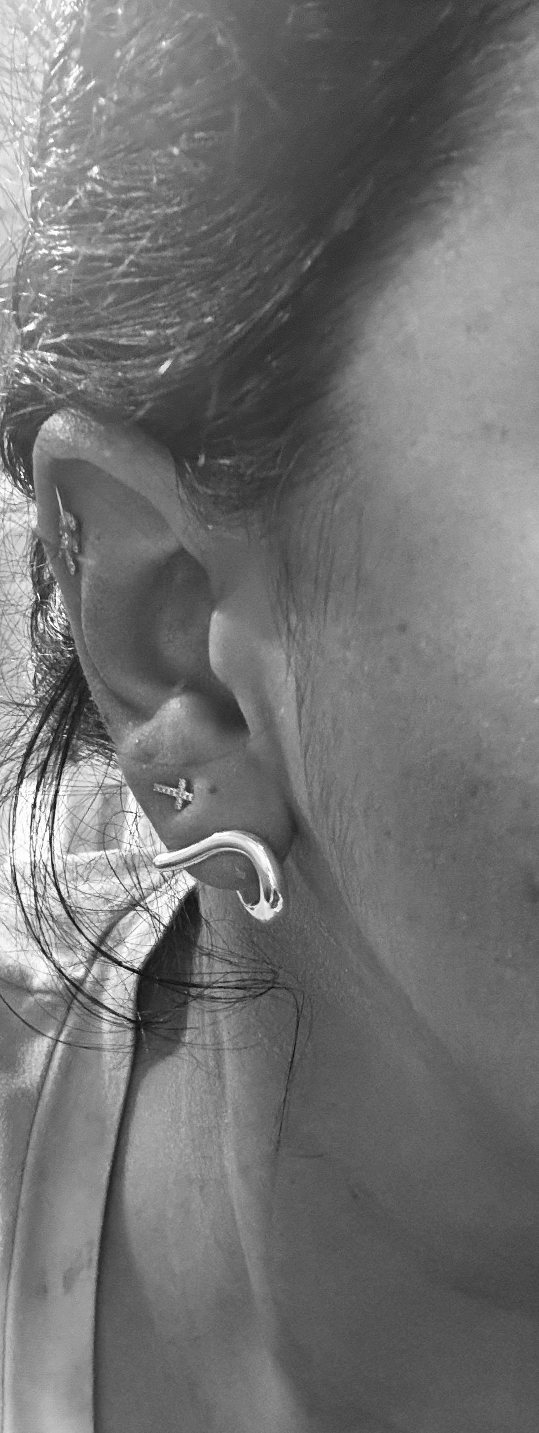 Dara Climber Earrings - Silver | JENNY BIRD