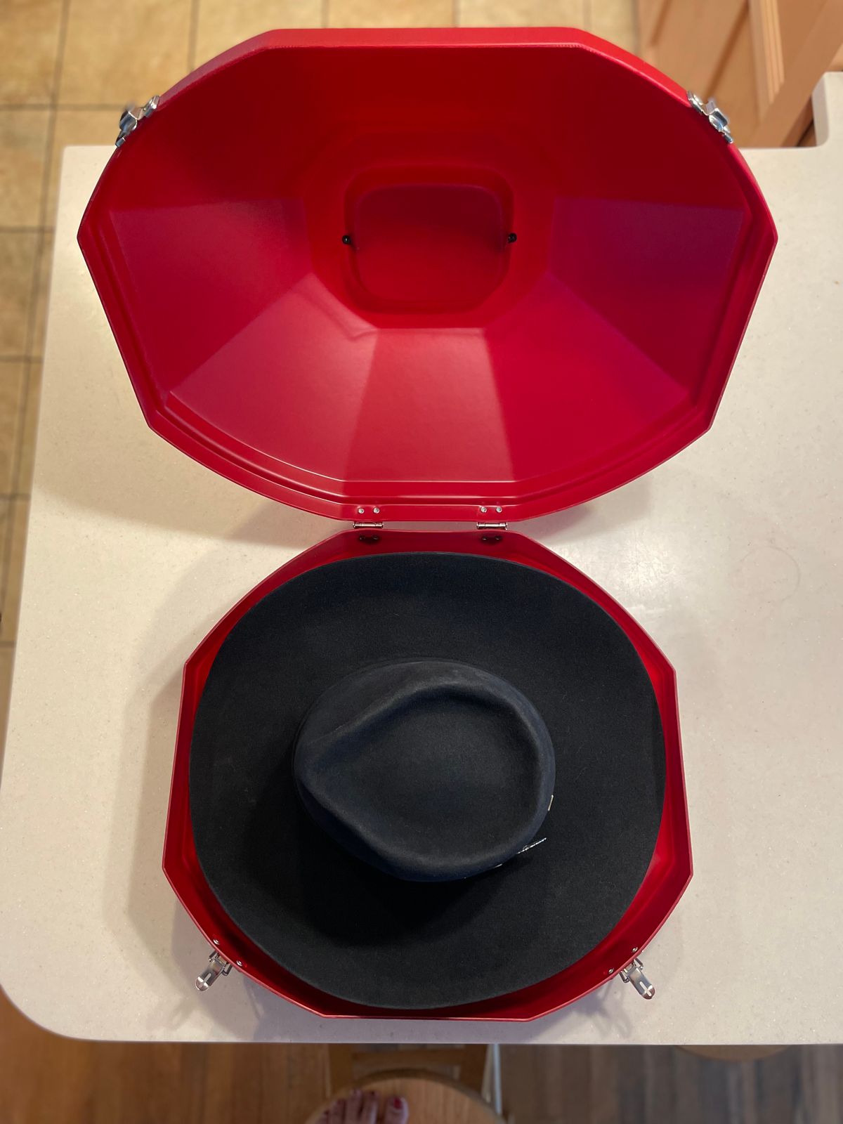 Hat Cans By Formco Red Stackable Western Hat Can