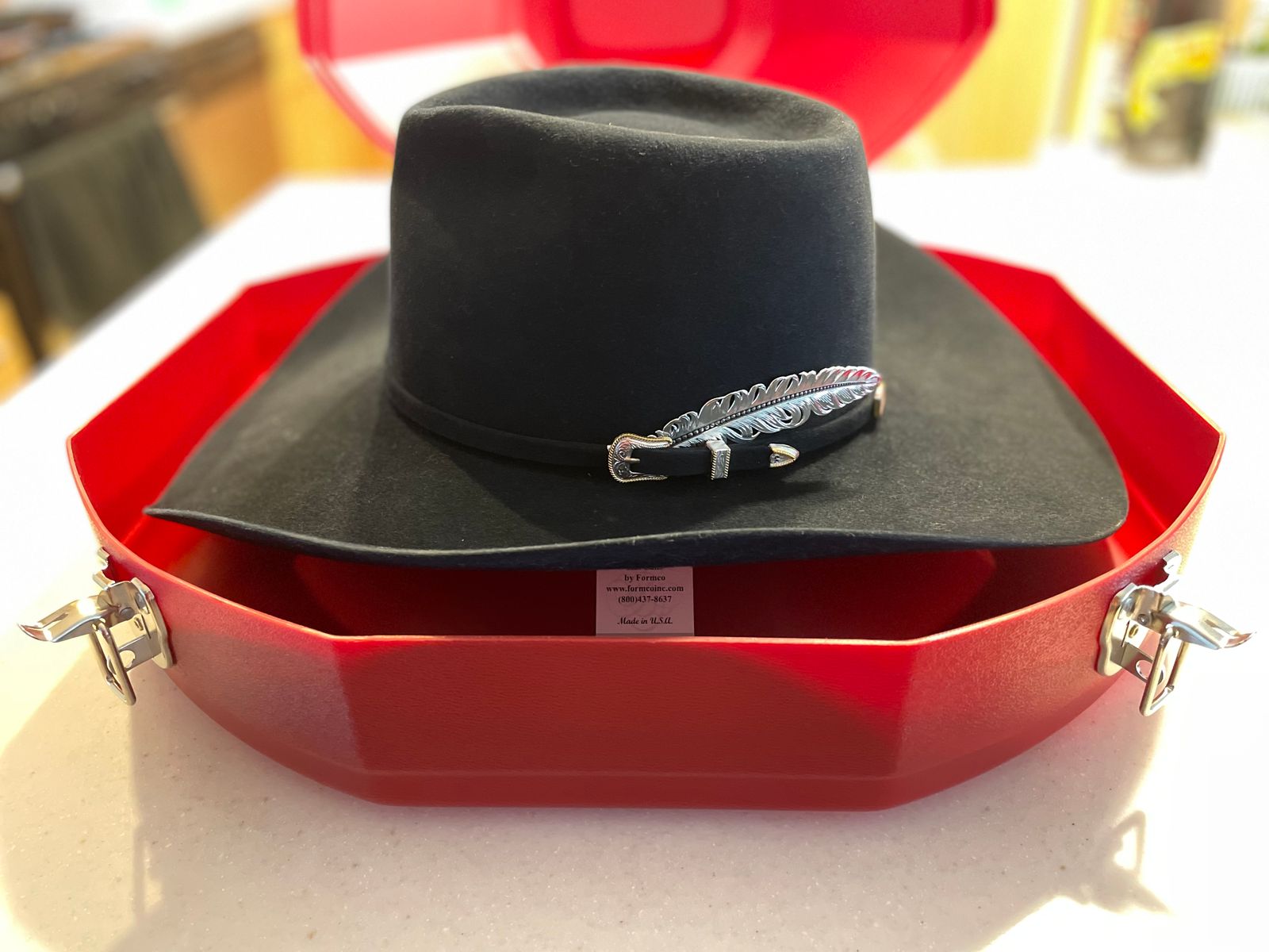 Hat Cans By Formco Red Stackable Western Hat Can