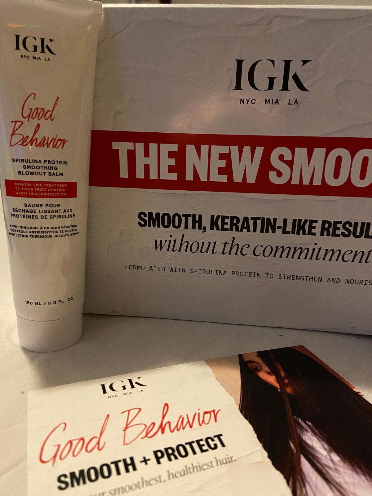 IGK Good Behavior Spirulina Protein Smoothing Blowout Balm IGK Hair