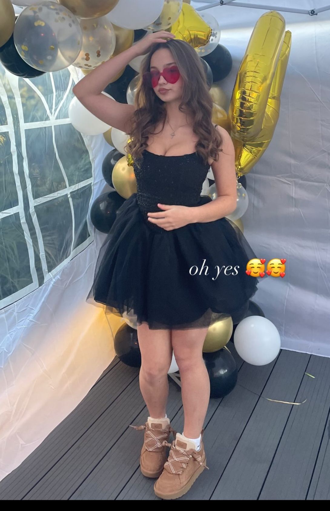 Eugenie Embellished Corset Tulle Skirt Mini Dress in Black