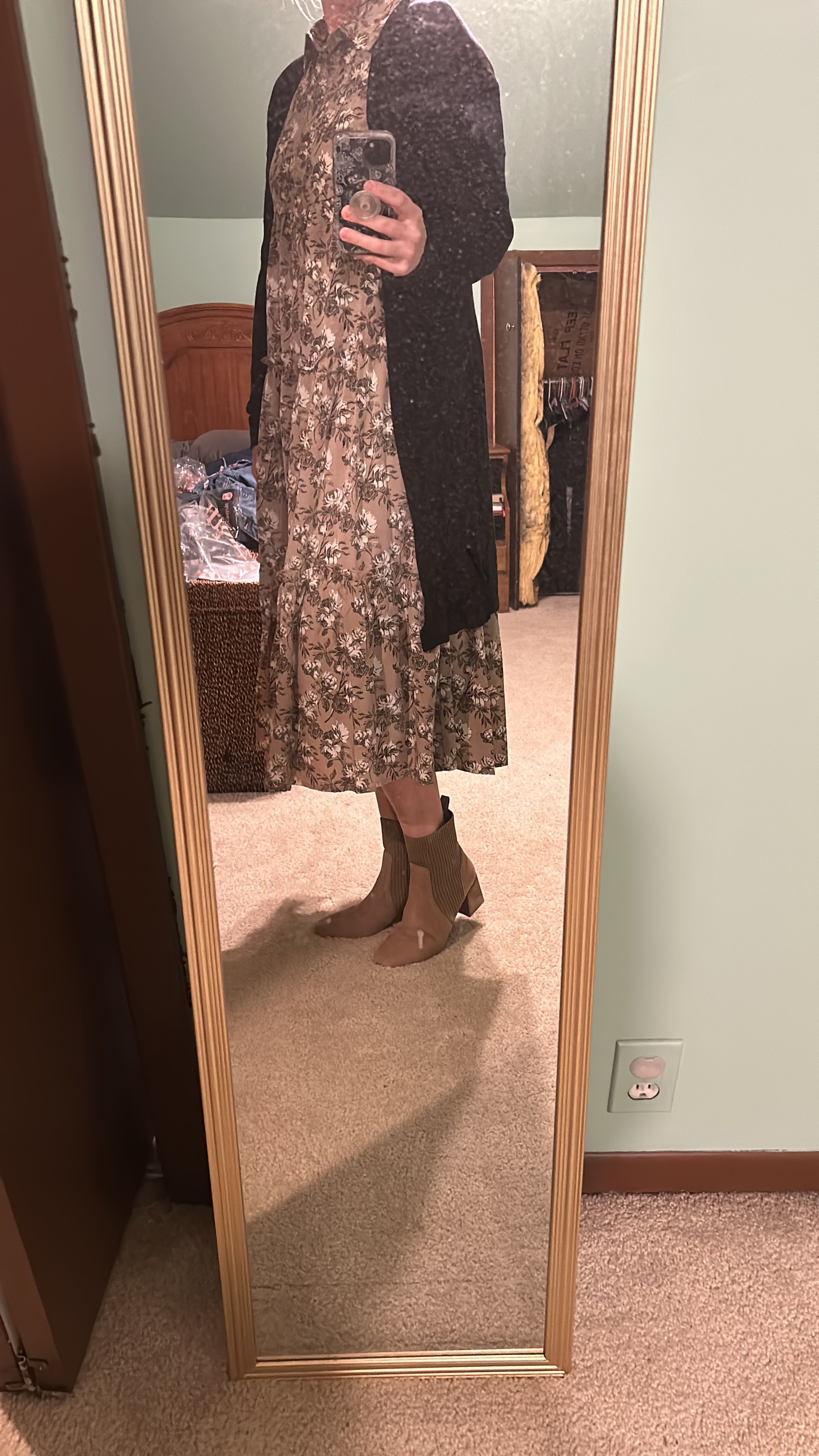 Elsie Button Front Collared Midi Shirt Dress - FINAL SALE