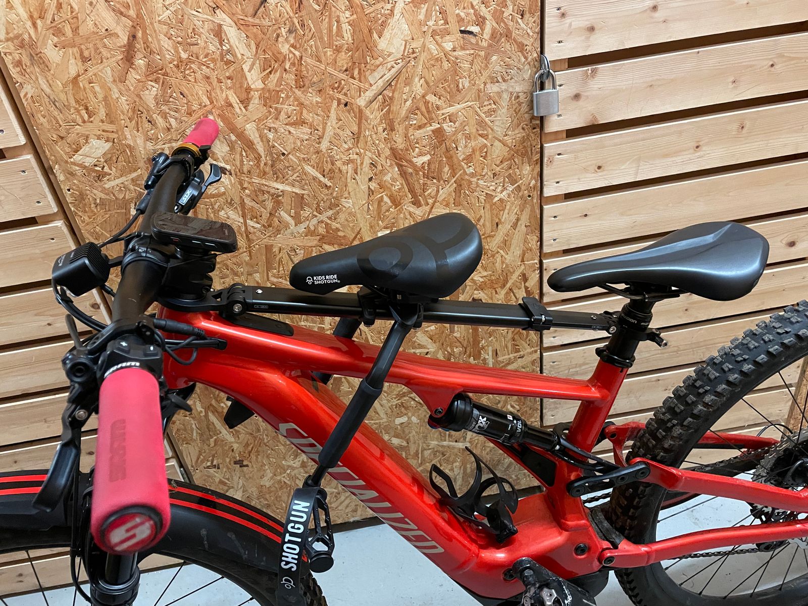 Shotgun Pro Child Bike Seat + Handlebars Combo Kids Ride Shotgun USA