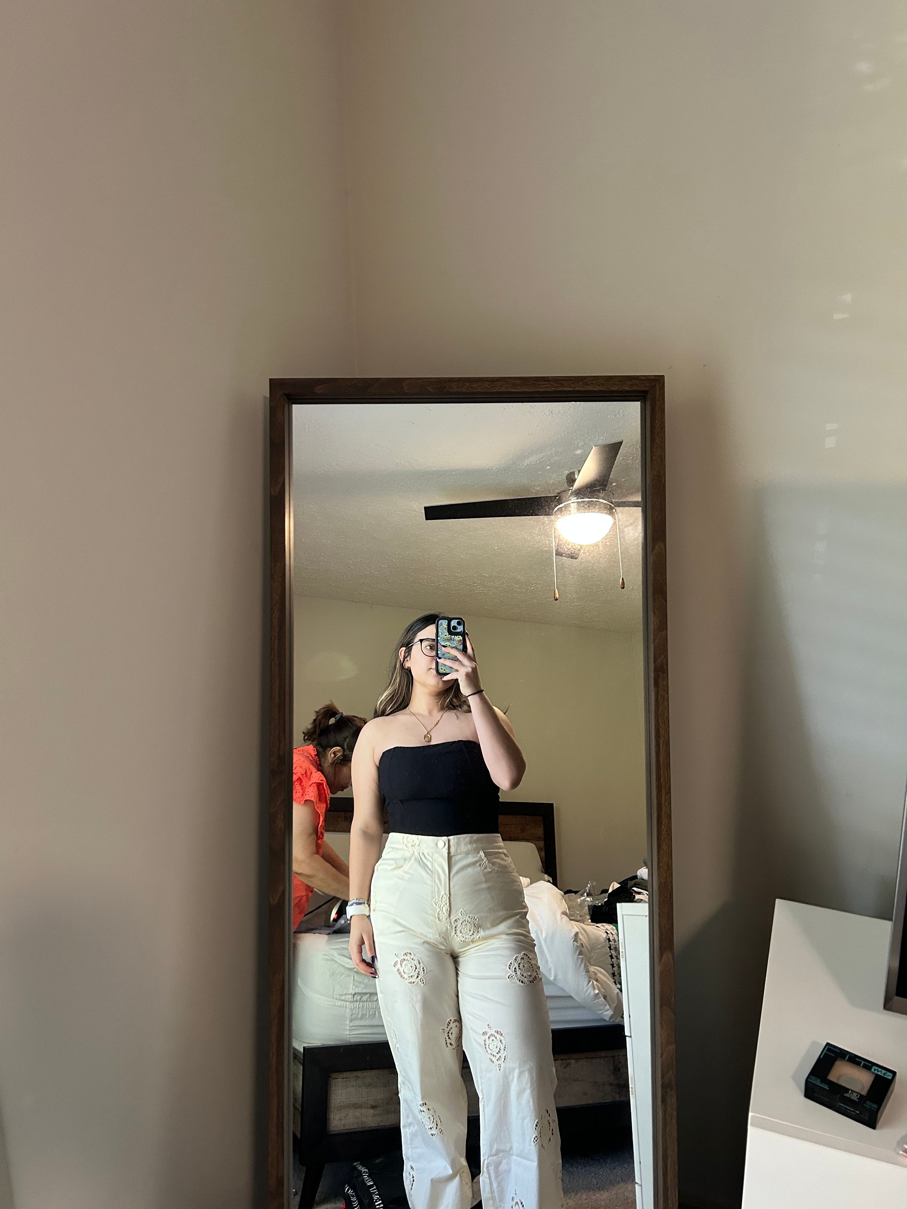 パンツ 2022AW COVERED STRAIGHT FIT TROUSERS Street Fold Over Waistband Straight Leg Dress Pants – COMMENSE