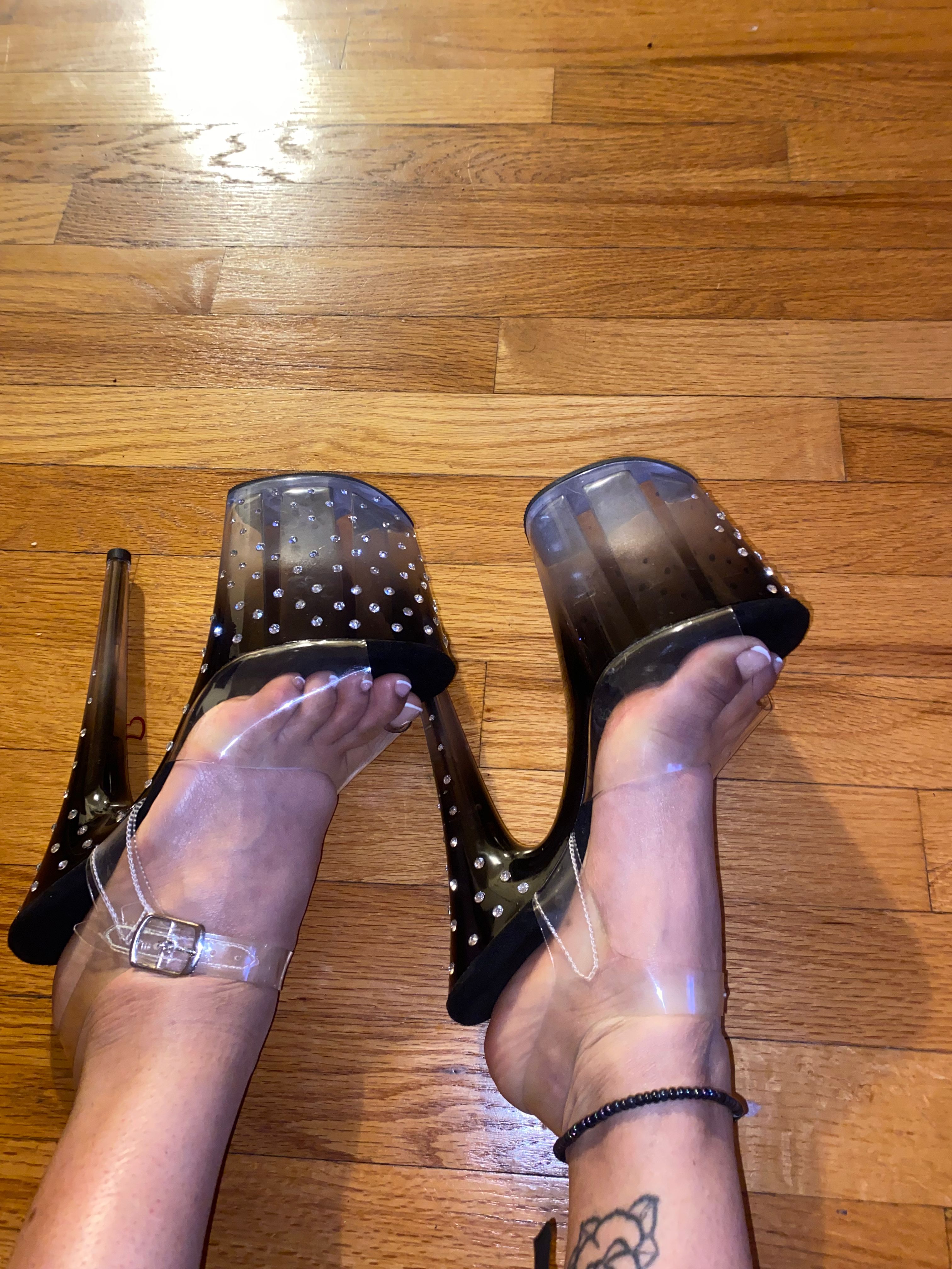 アクセサリー lupnus0908 Pleaser Stardust-808T in Black/Clear – Pleaser Shoes