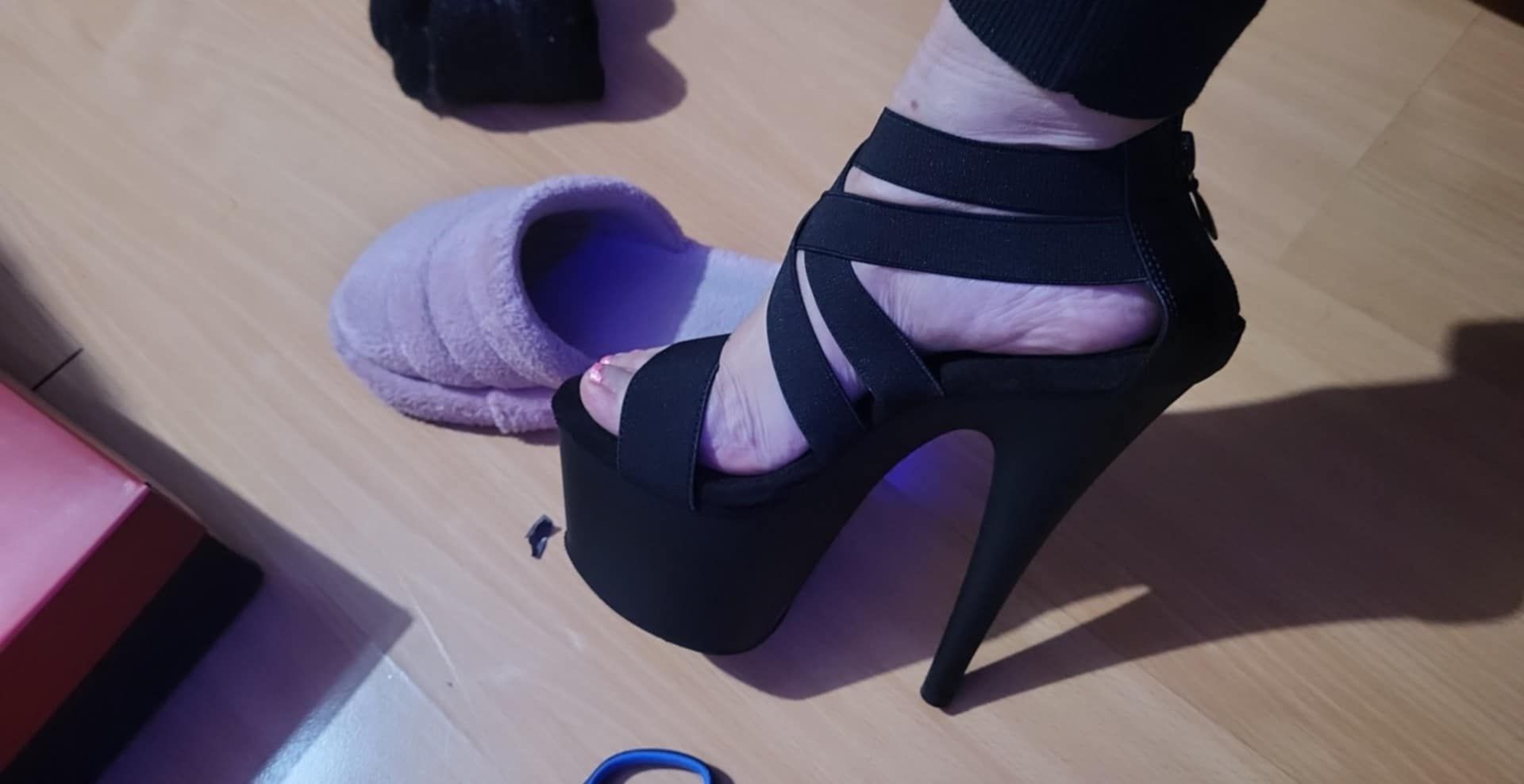 Pleaser Adore-769 in Black Vegan Leather/Black – Pleaser Shoes
