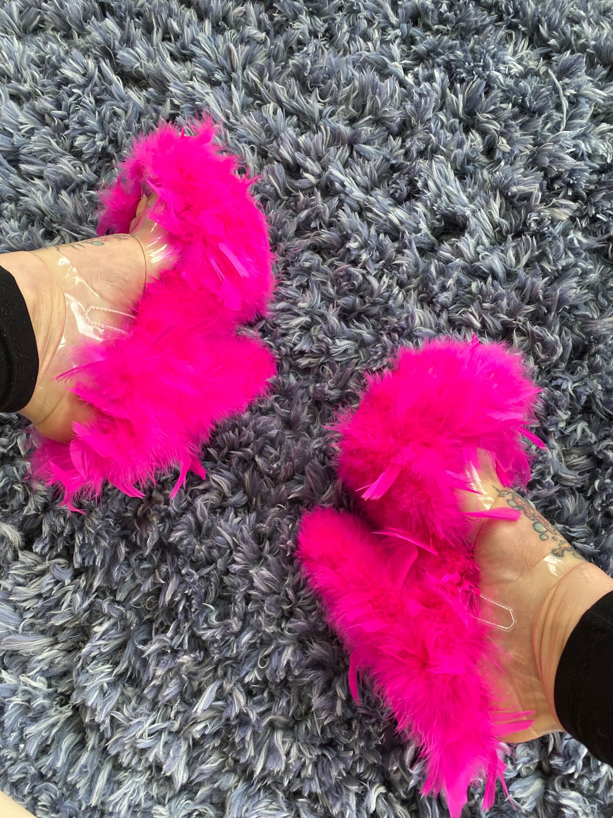 Pleaser AMO03/B/SAT 3" Talon manque Marabou Feather Satin diapositives pantoufles Chaussures Pleaser AMO03/B/SAT 3" Talon manque Marabou Feather Satin diapositives pantoufles Chaussures