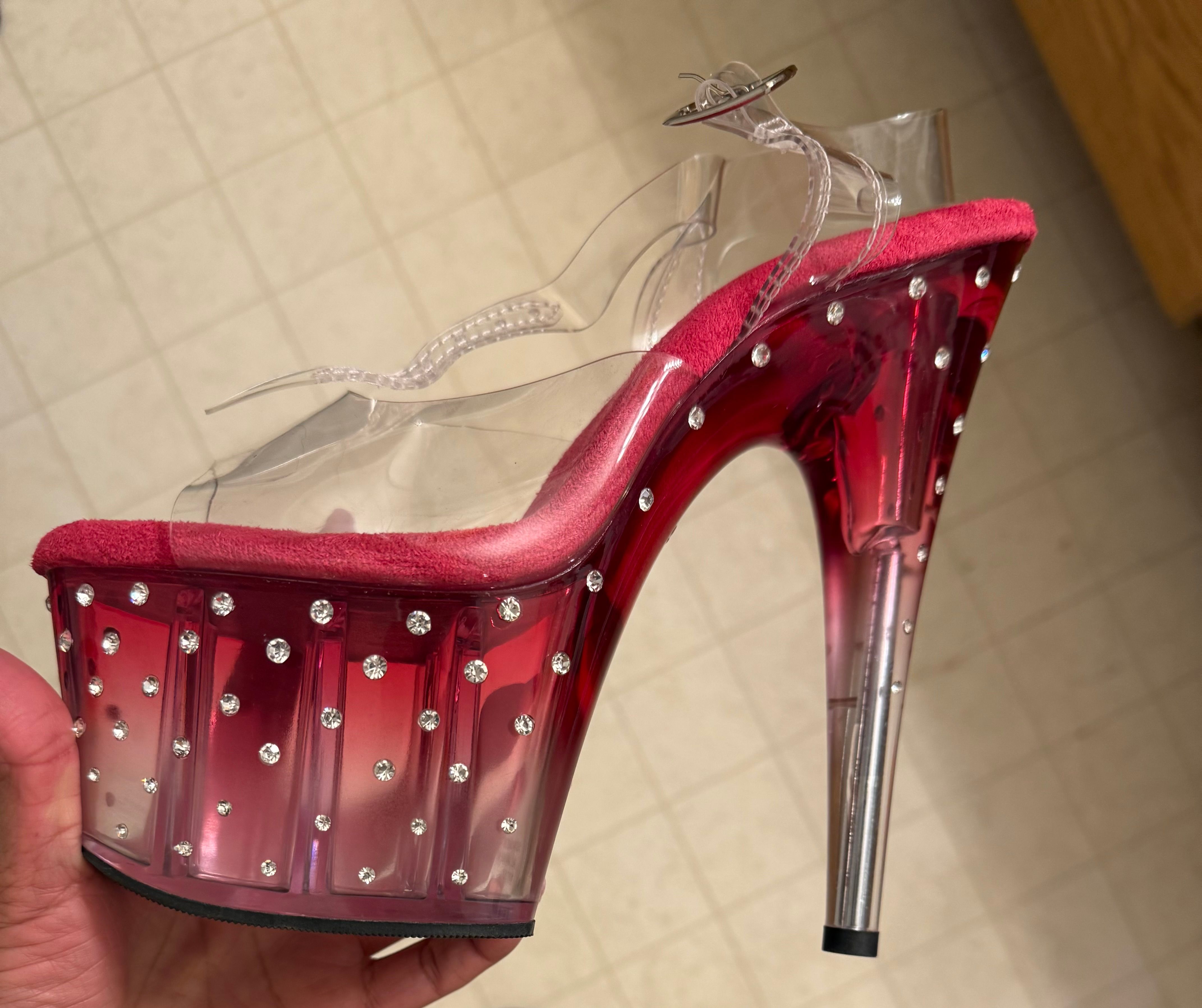 その他 STARDUST SYMPHO Pleaser Stardust-708T in Black/Clear – Pleaser Shoes
