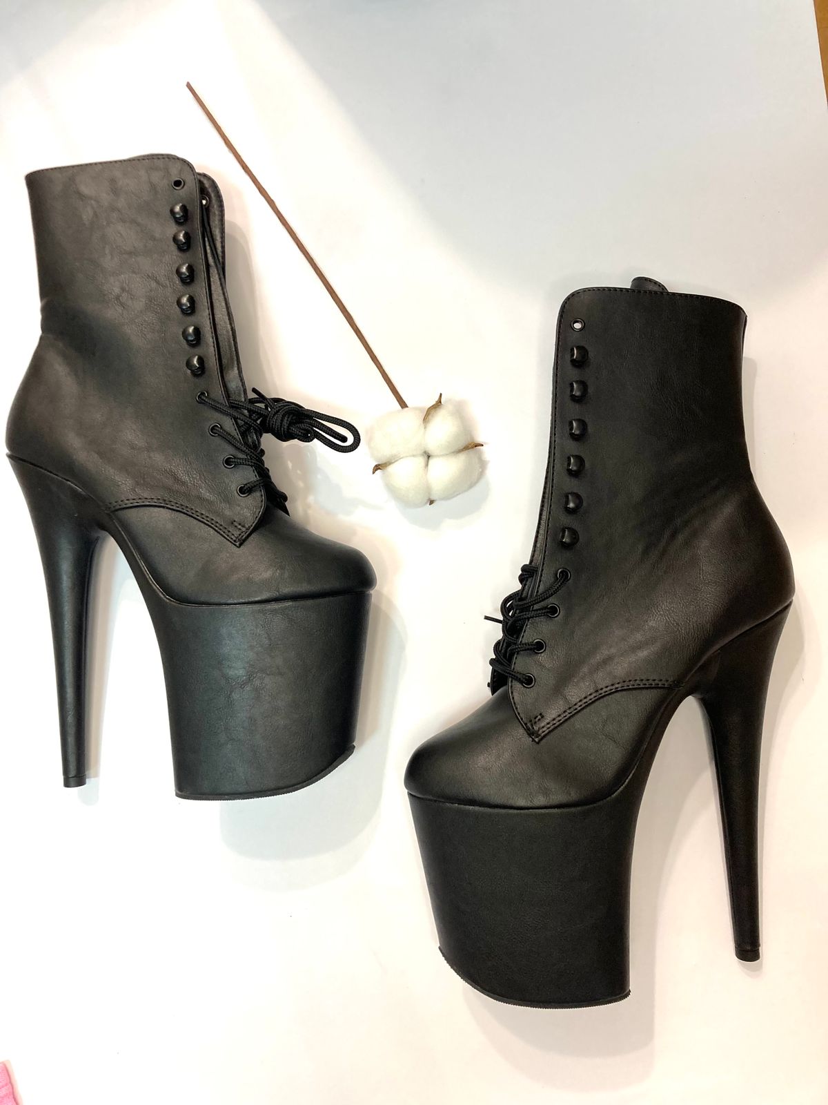 Pleaser Flamingo-1020WR in Black Vegan Leather – Pleaser Shoes