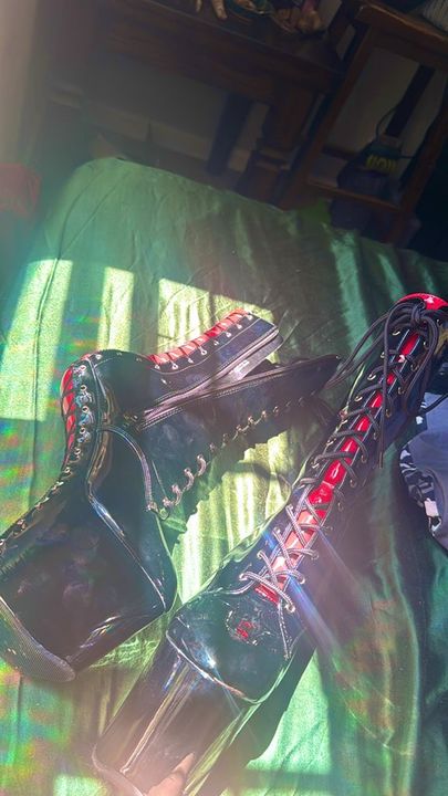 Pleaser Craze-1040FH in Black/Red – Pleaser Shoes