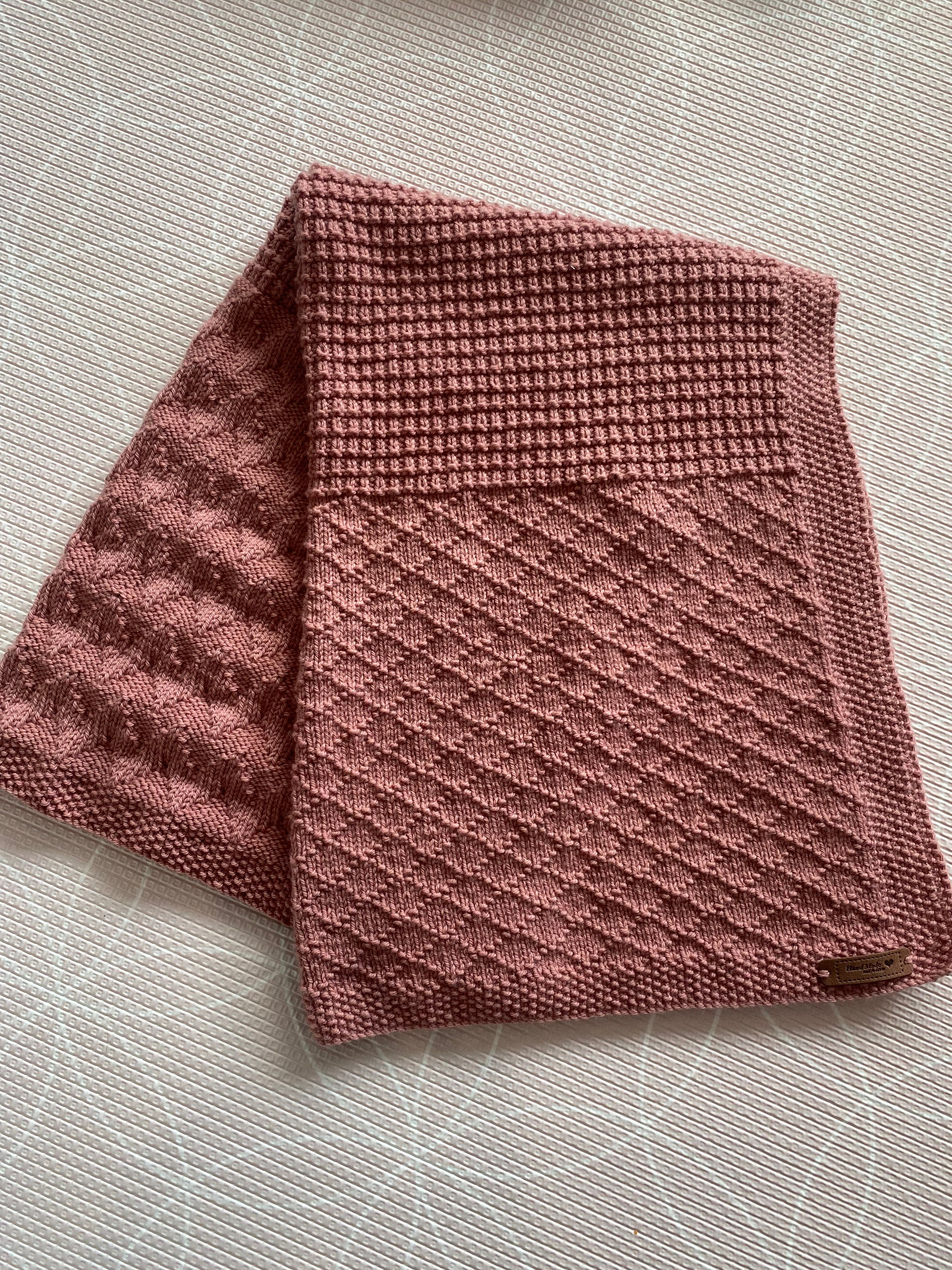 Purl Soho Herringbone Knit Stitch Blanket Pattern Harmoni Heirloom