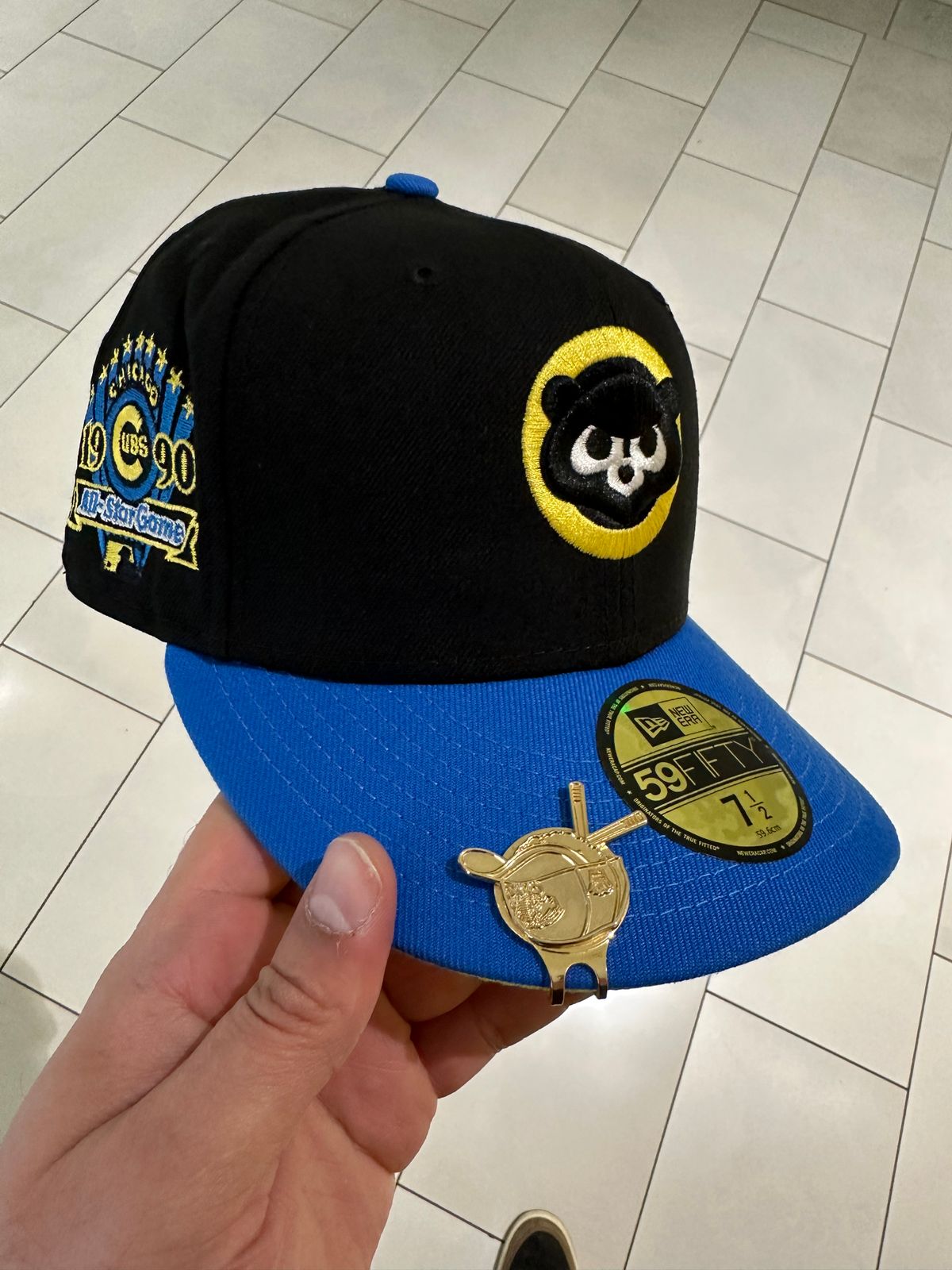 【海外限定】New Era 59FIFTY Chicago Cubs Black Wool ASG1990 New Era Chicago Cubs All Star Game 1990 Black Wool Throwback