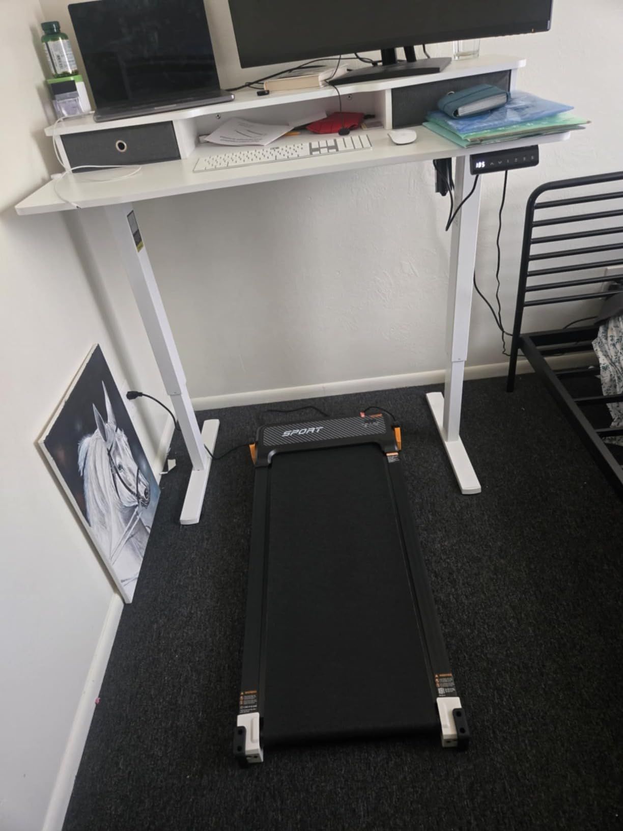 Akluer 520A-A 2-in-1 Foot Massage Under Desk Treadmill,Incline, Remote - Main Image