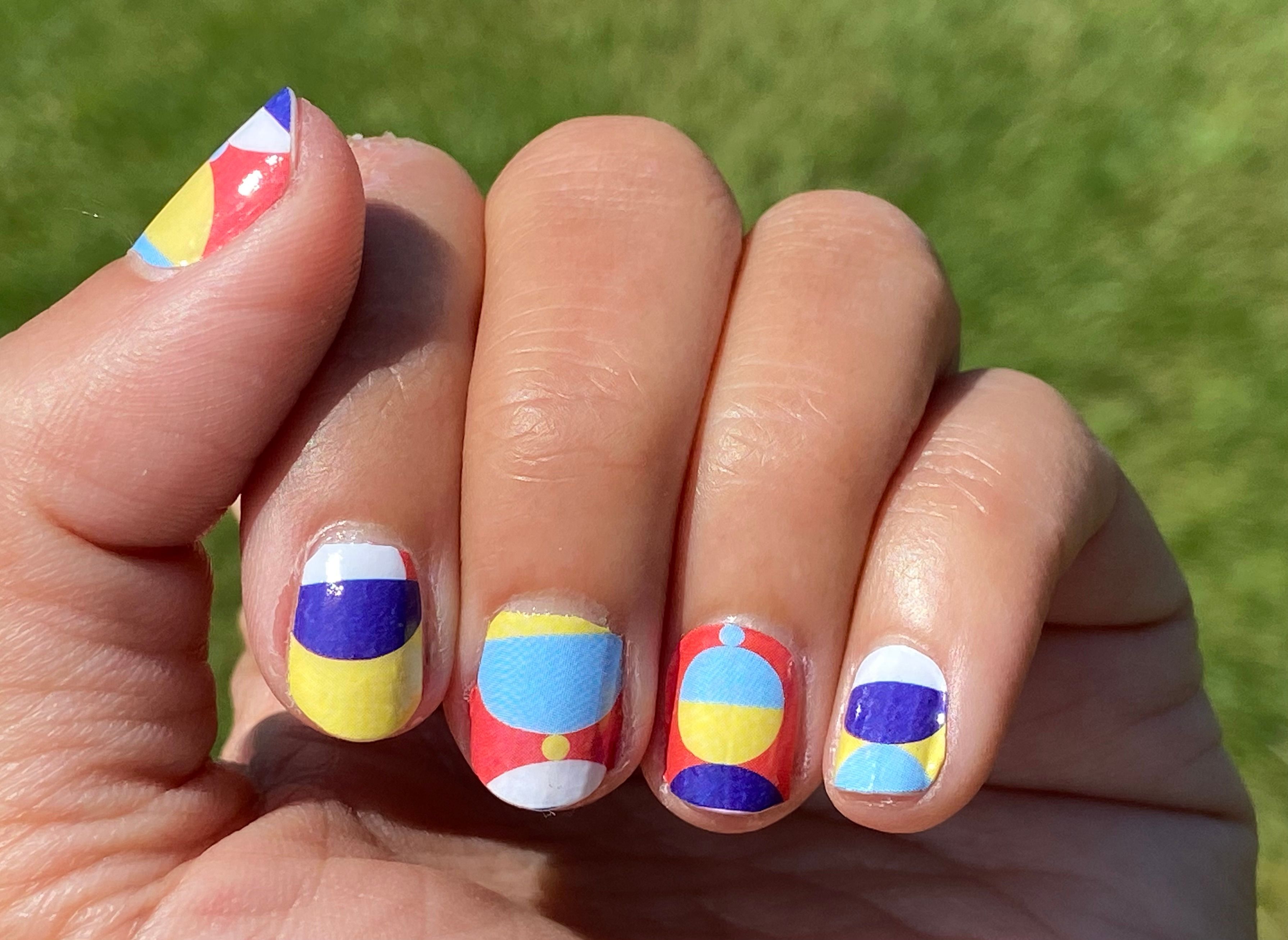 Beach Ball Nail Art