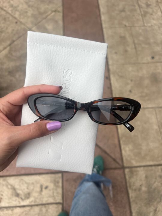 The Whisperer Dark Tort Female Cat-Eye Sunglasses | Le Specs