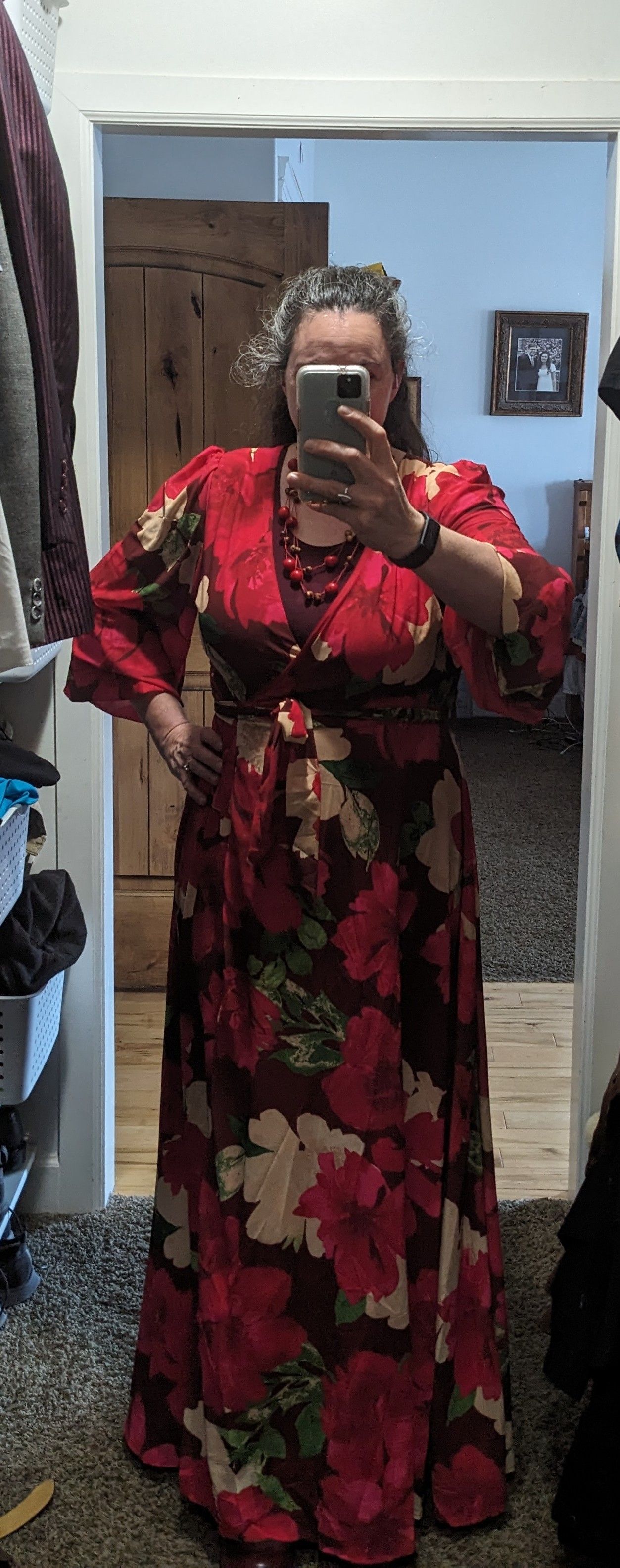Katinka Wrap Maxi Dress | Burgundy Multi Floral