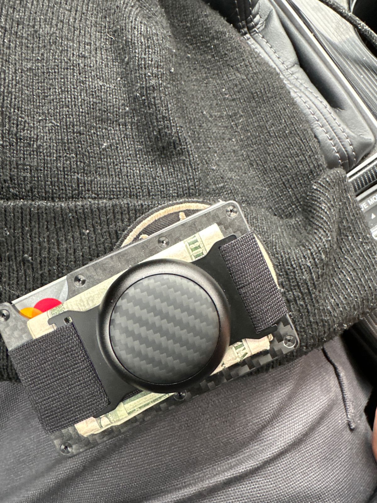 Ridge AirTag Accessory Carbon AirTag Cash Strap