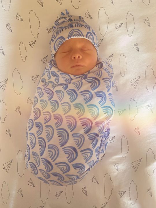 rainbow swaddle set