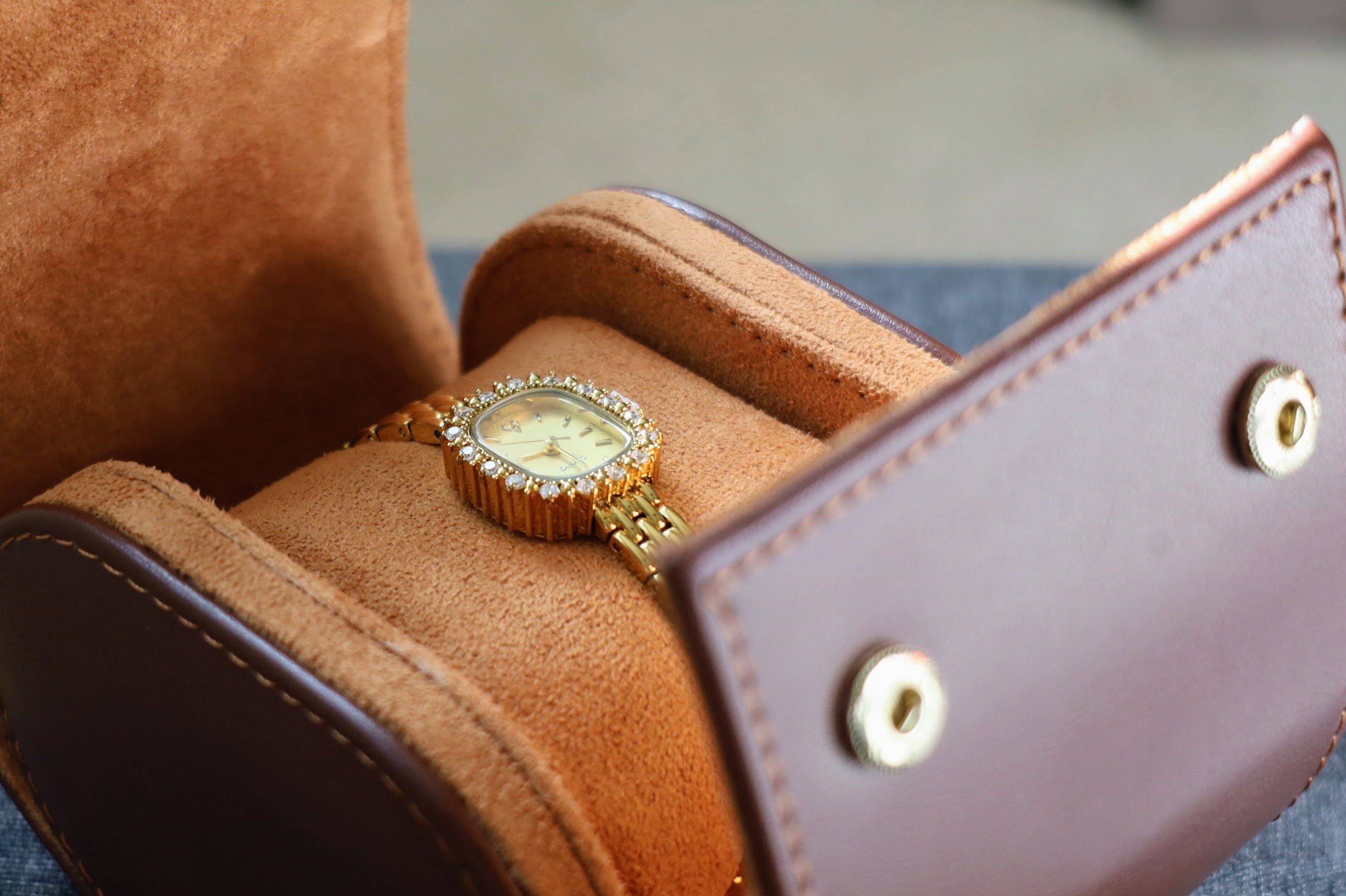 Pave Blossom Diamond & Emerald Gemstone Timepiece Watch