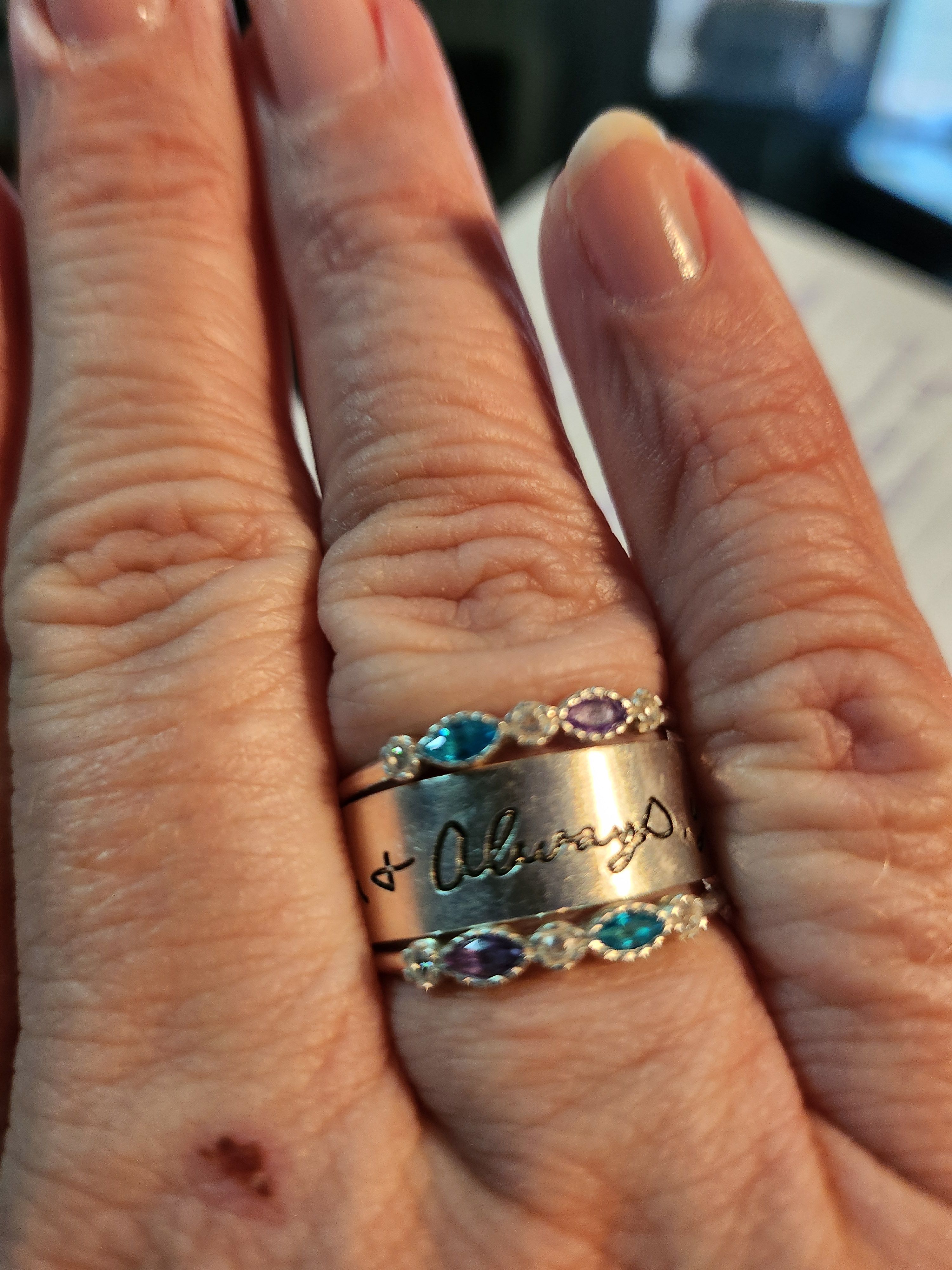 Custom Thick Handwriting Band | Caitlyn Minimalist