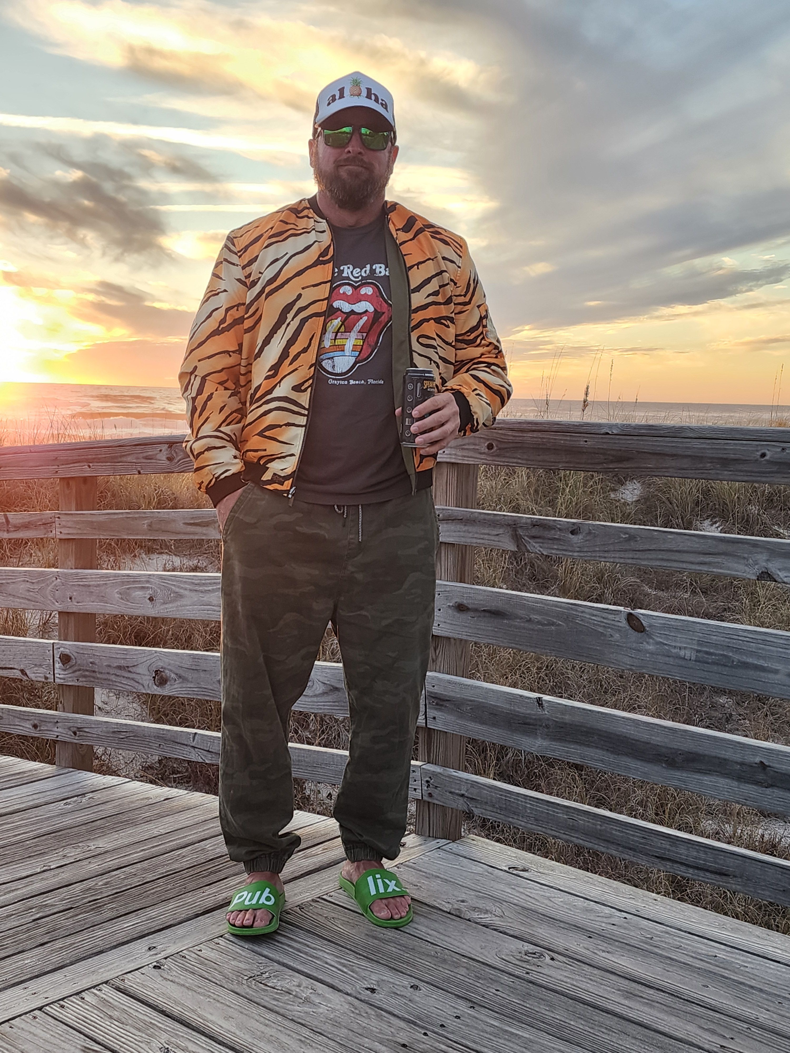 Retro - Men's Reversible Bomber Jacket - Leopard