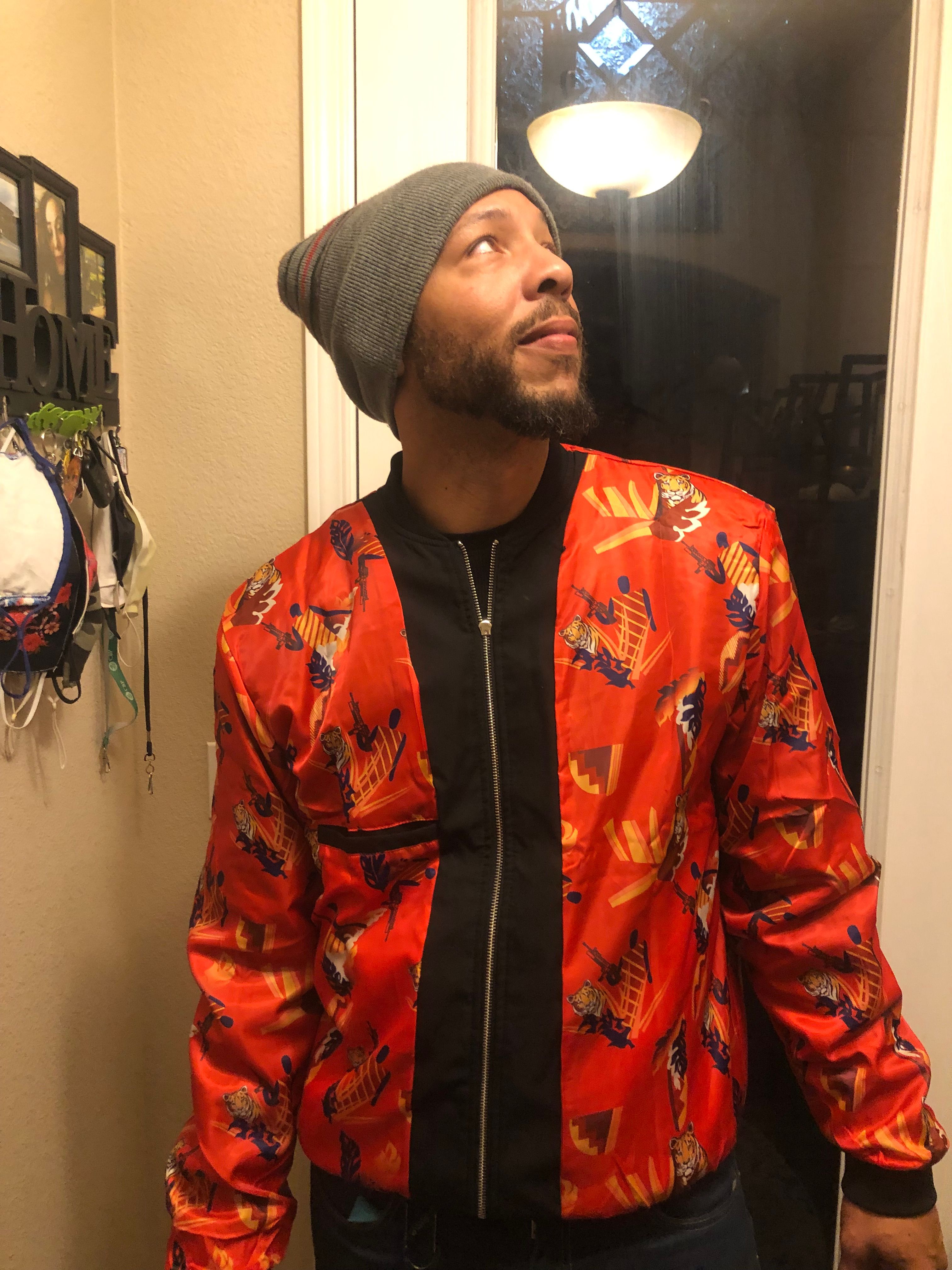 Retro - Men's Reversible Bomber Jacket - Leopard