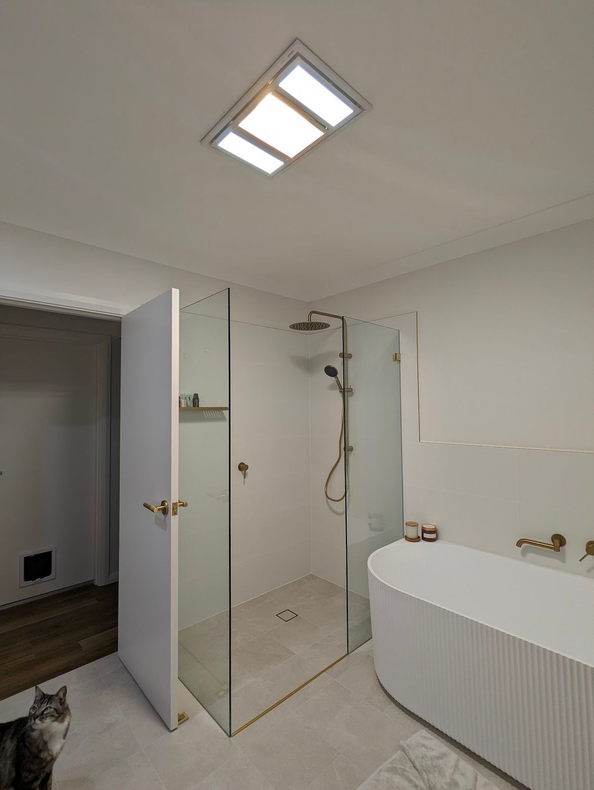 3-in-1 Bathroom Heater IP22 CCT LED Light in Black or White - The ...