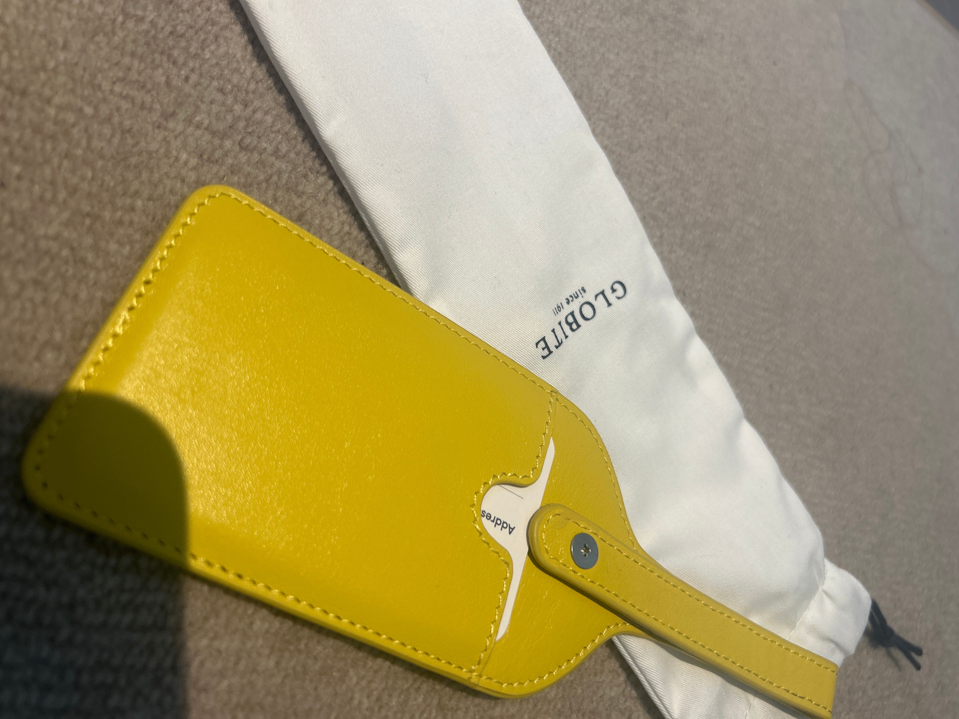 Squash Orange Leather Luggage Tags | Globite