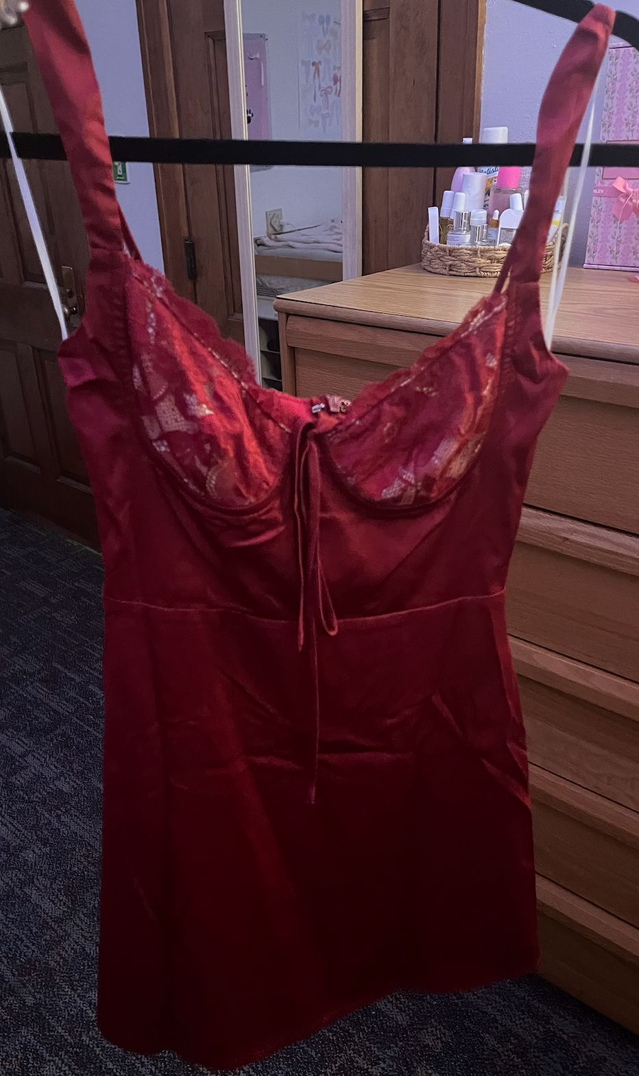 Diva Mini Dress Deep Red DIVA MINI DRESS DEEP RED Princess Polly