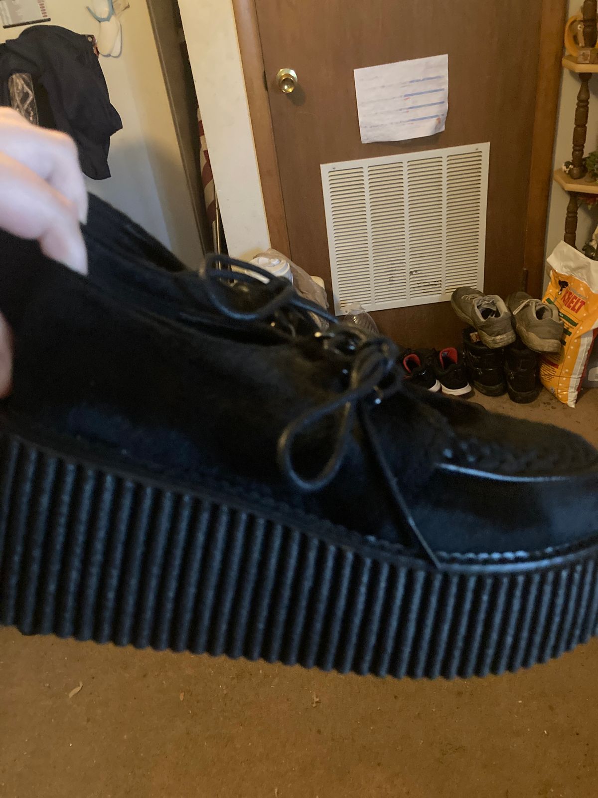 DEMONIA "Creeper202" Creepers Black Fur Demonia Cult