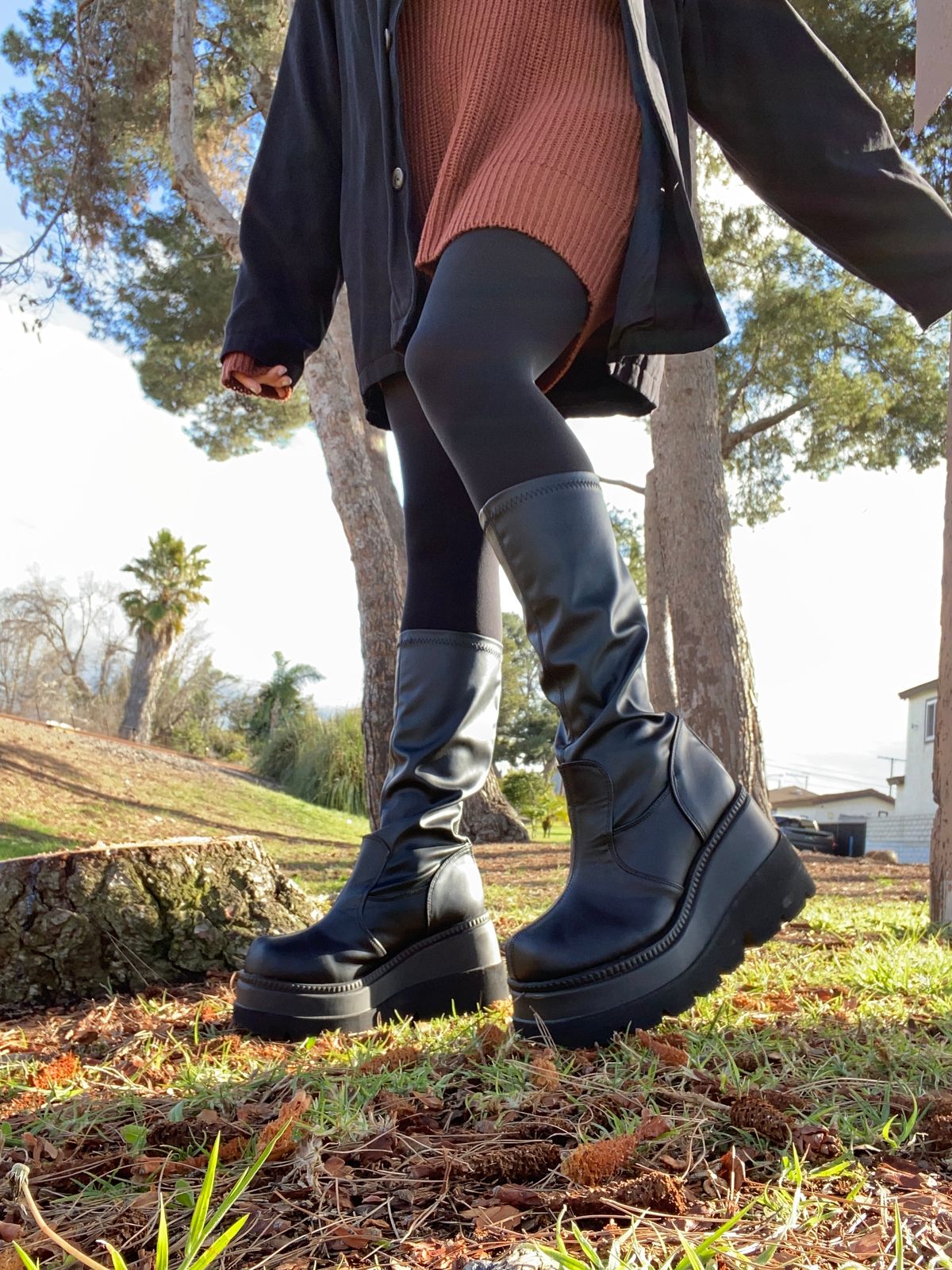 Demonia Shaker 65 Ankle Boots Black Str Vegan Leather Demonia Cult