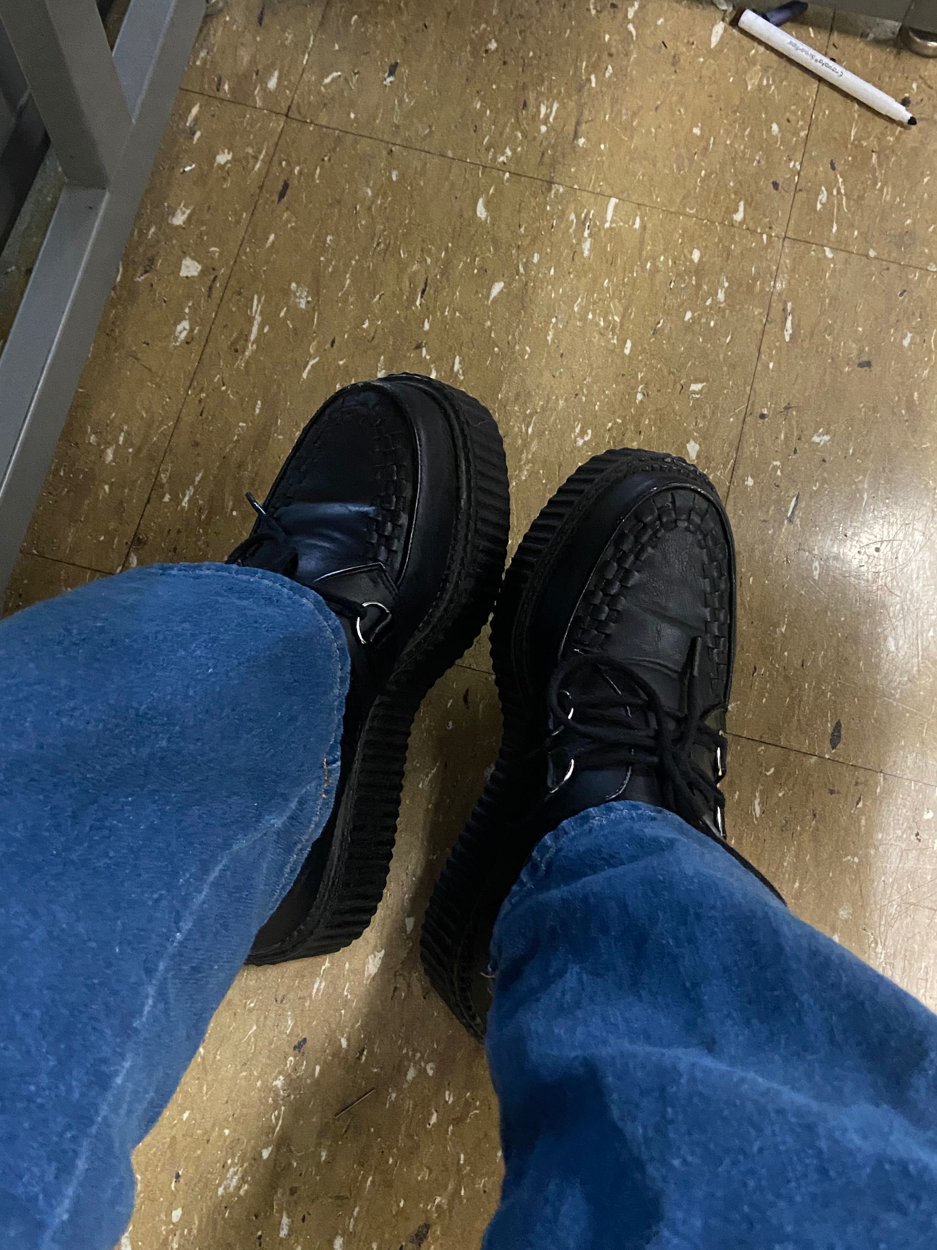 楓ページ By The Sword - V-Creeper Checkerboard Platform Shoes