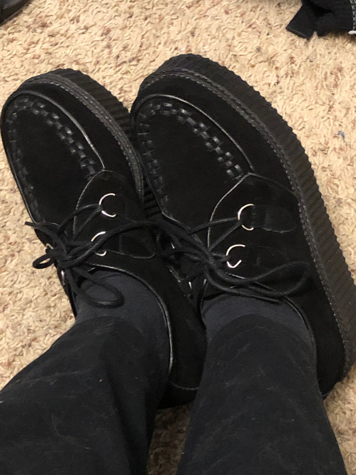 demonia suede creepers