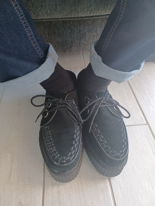 DEMONIA "Creeper402S" Creepers Black Suede Demonia Cult