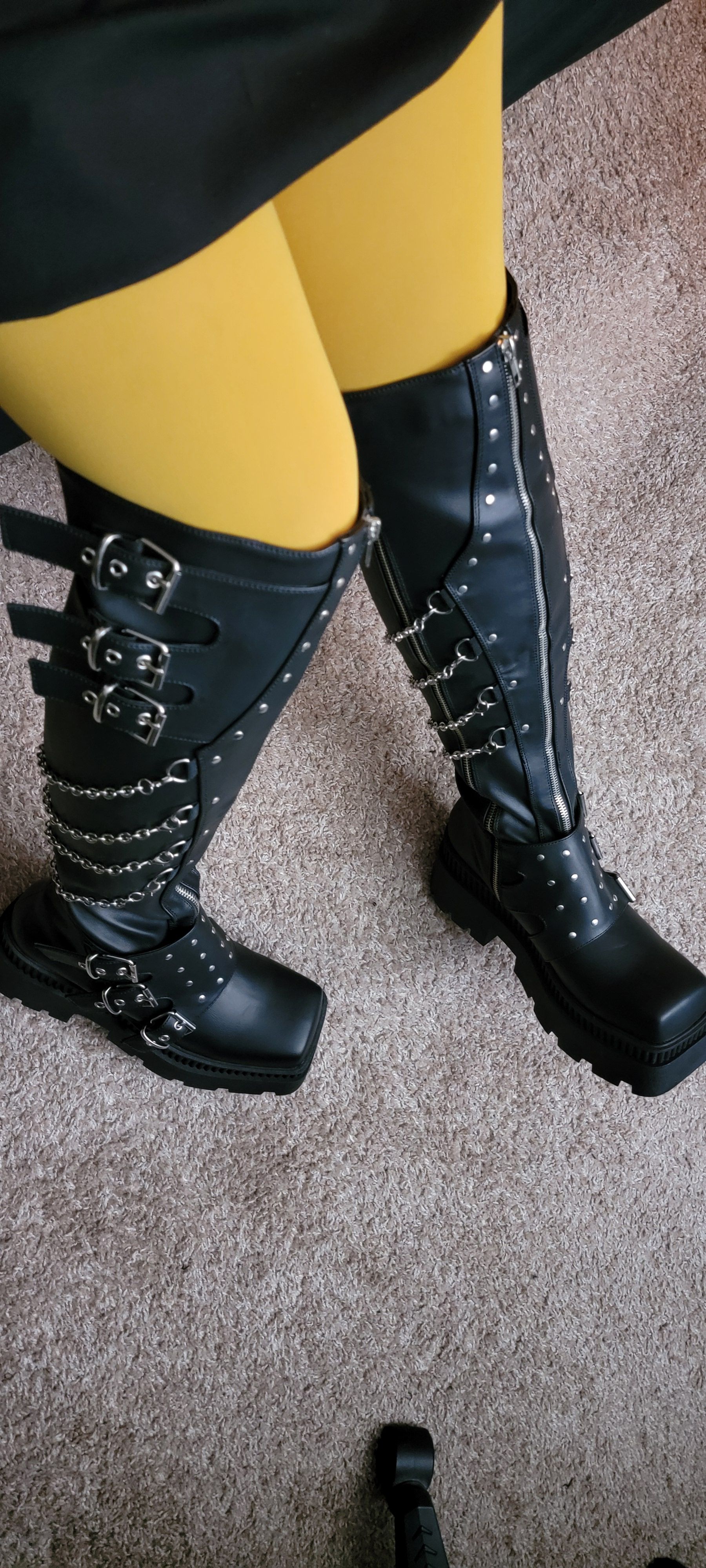 ヴェルニカ Amazon.com | NIGXWNS Women Platform Knee High Goth Boots Zip