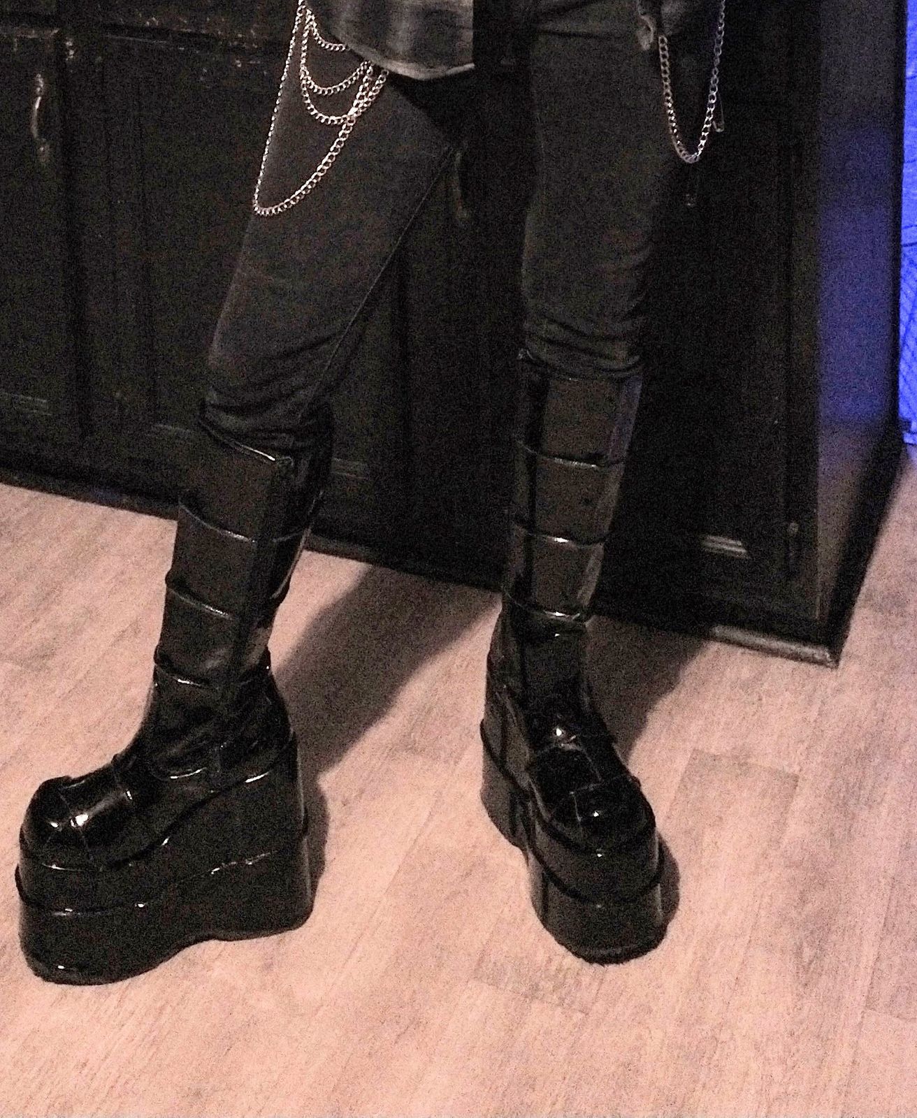 demonia stack boots