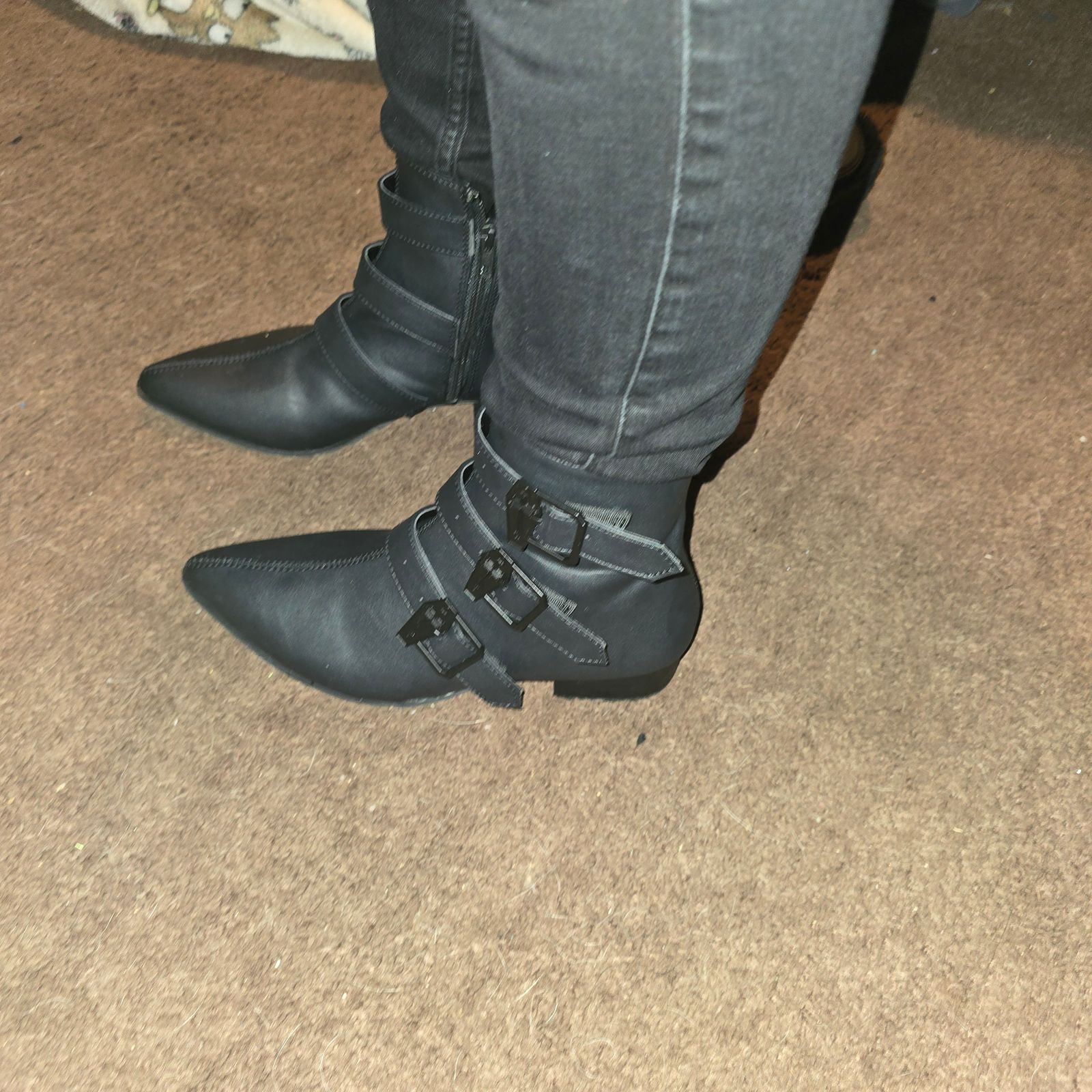 日本未入荷 Demonia - WARLOCK-50-C WARLOCK-50-C Black Vegan Leather Unisex Pointed Toe Ankle
