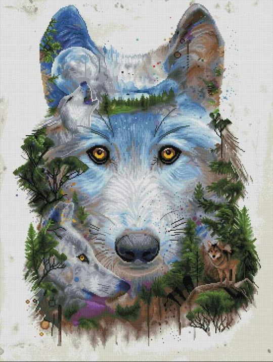 牙狼crystalart WOLF120-WolvesFamilyofFive_2.