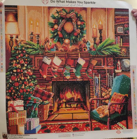 Fireside Christmas Diamond Painting | Diamond Art Club™