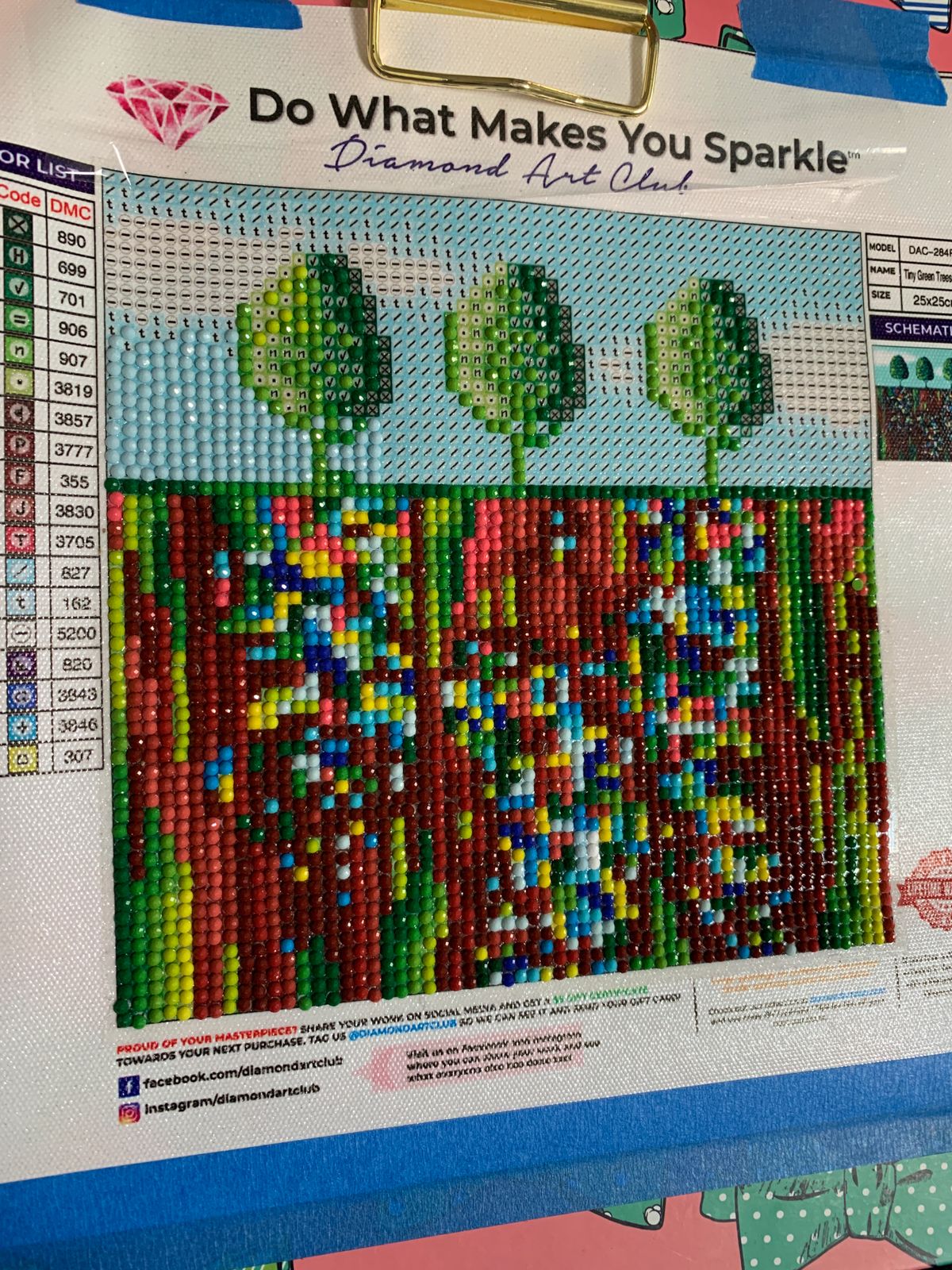 Tiny Green Treescape USA Diamond Painting Kits Diamond Art Club