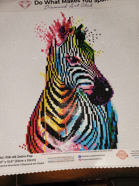 Zebra Pop – Diamond Art Club