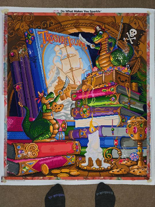 ダイヤモンドアートクラブCatBookshelfRandal Spangler treasure-quest-diamond-art-