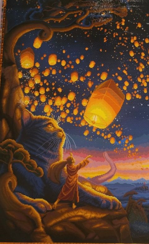 ダイヤモンドアート キット Lantern Cat DAC 【公式通販】