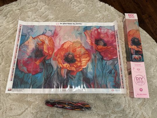 Trio of Poppies – Diamond Art Club